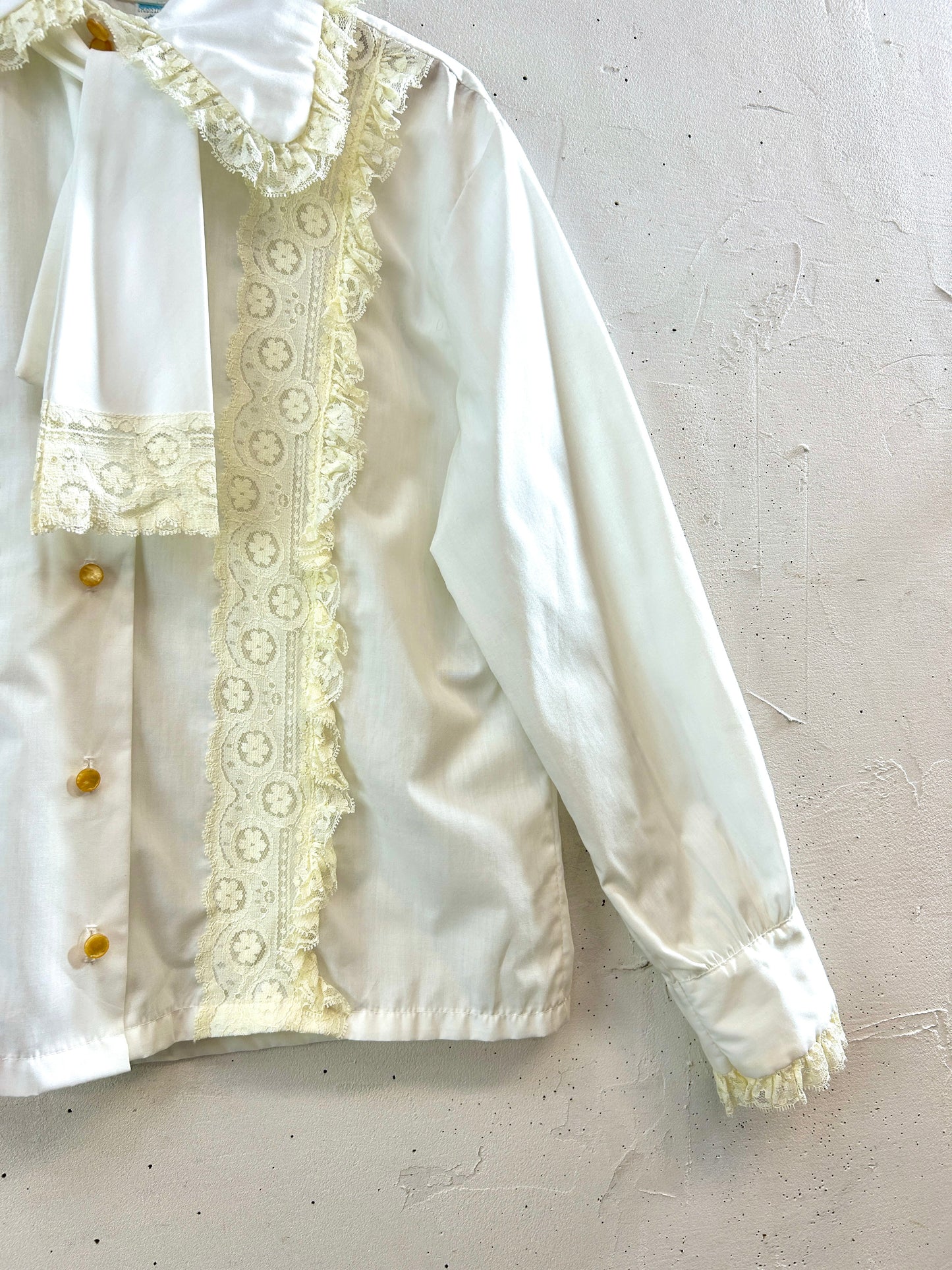 Vintage White Lace Blouse [I30323]