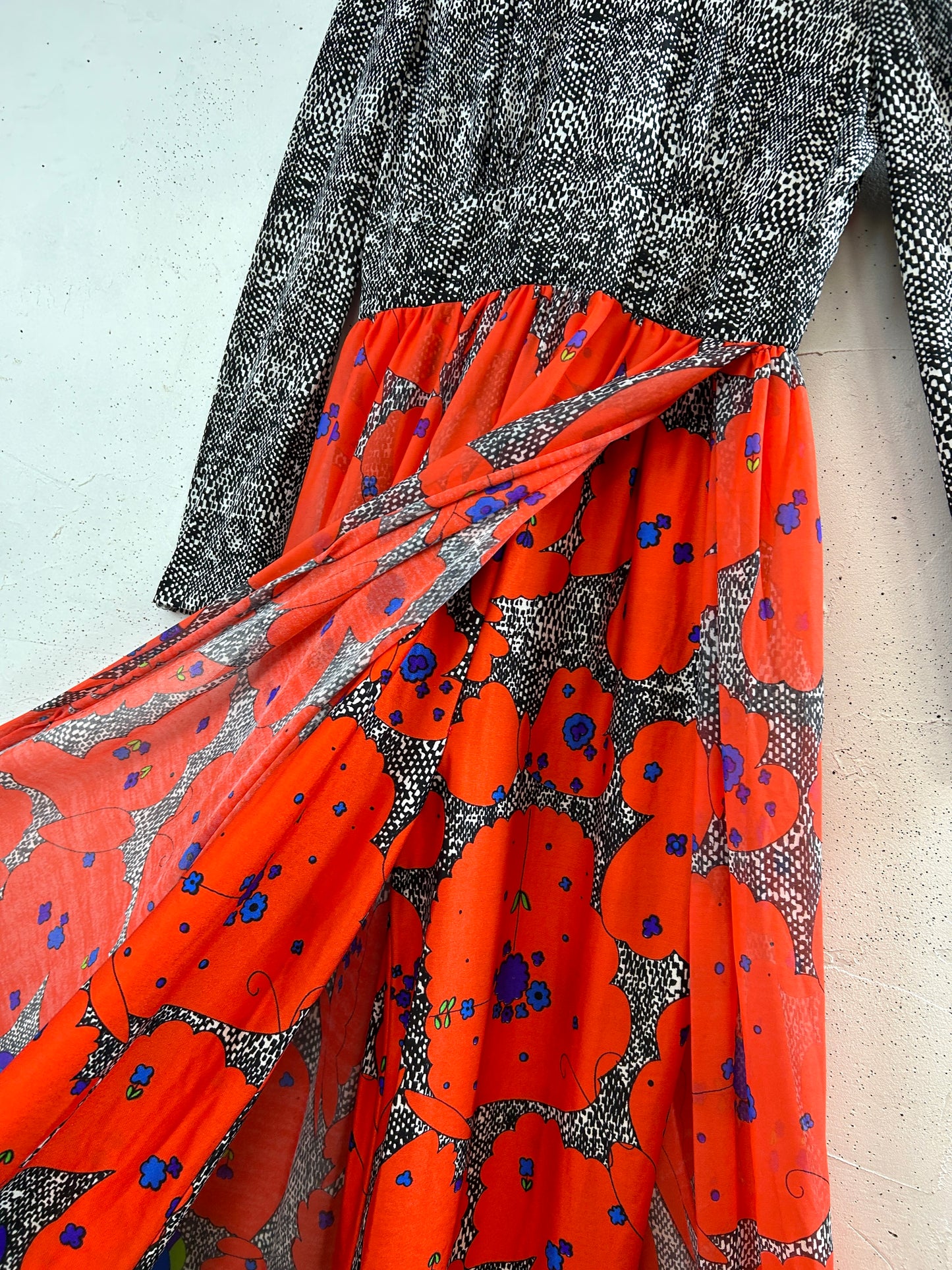 ’70s Vintage Flower Dress [H33676]