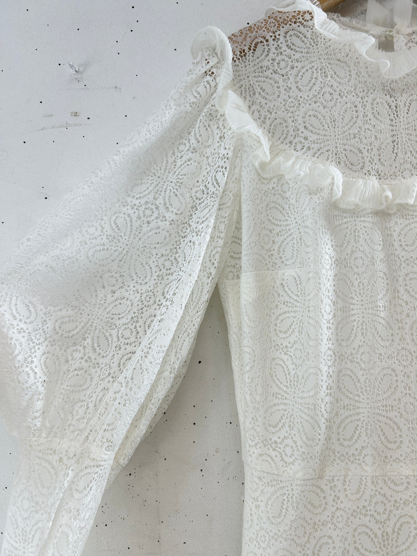 Vintage White Lace Dress [K30815]