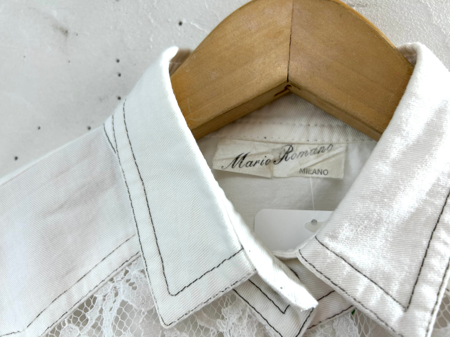 Vintage White Lace Blouse [D29995]