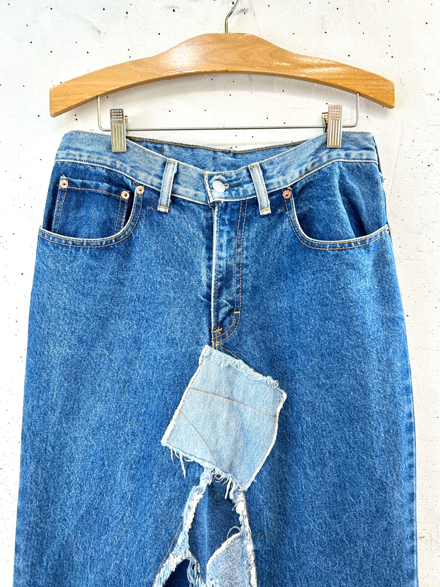 Vintage Denim Patchwork Skirt [F32635]