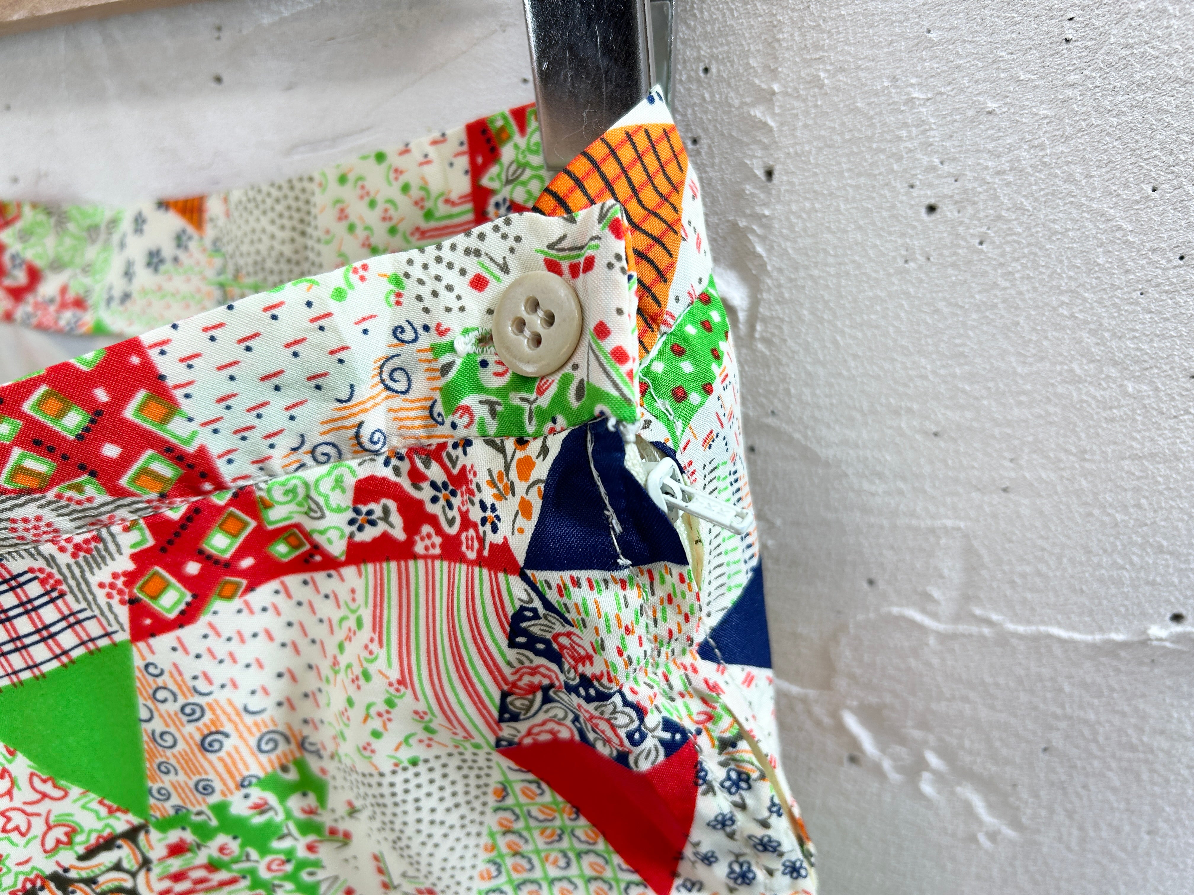 70s vintage パッチワークプリントスカート 70s patchwork print quilted skirt | Quilt