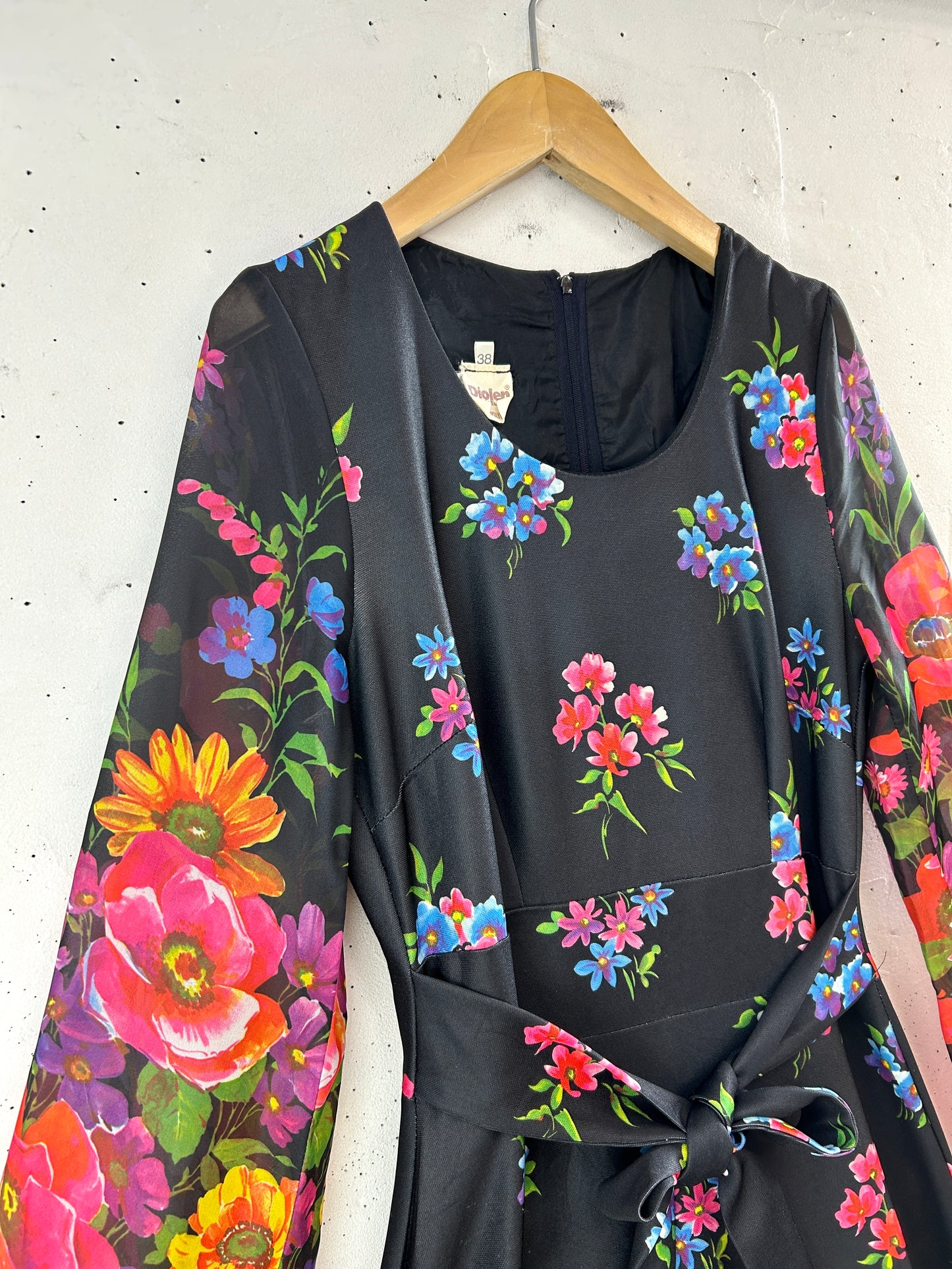 ’70s Vintage Flower Dress [H33674]