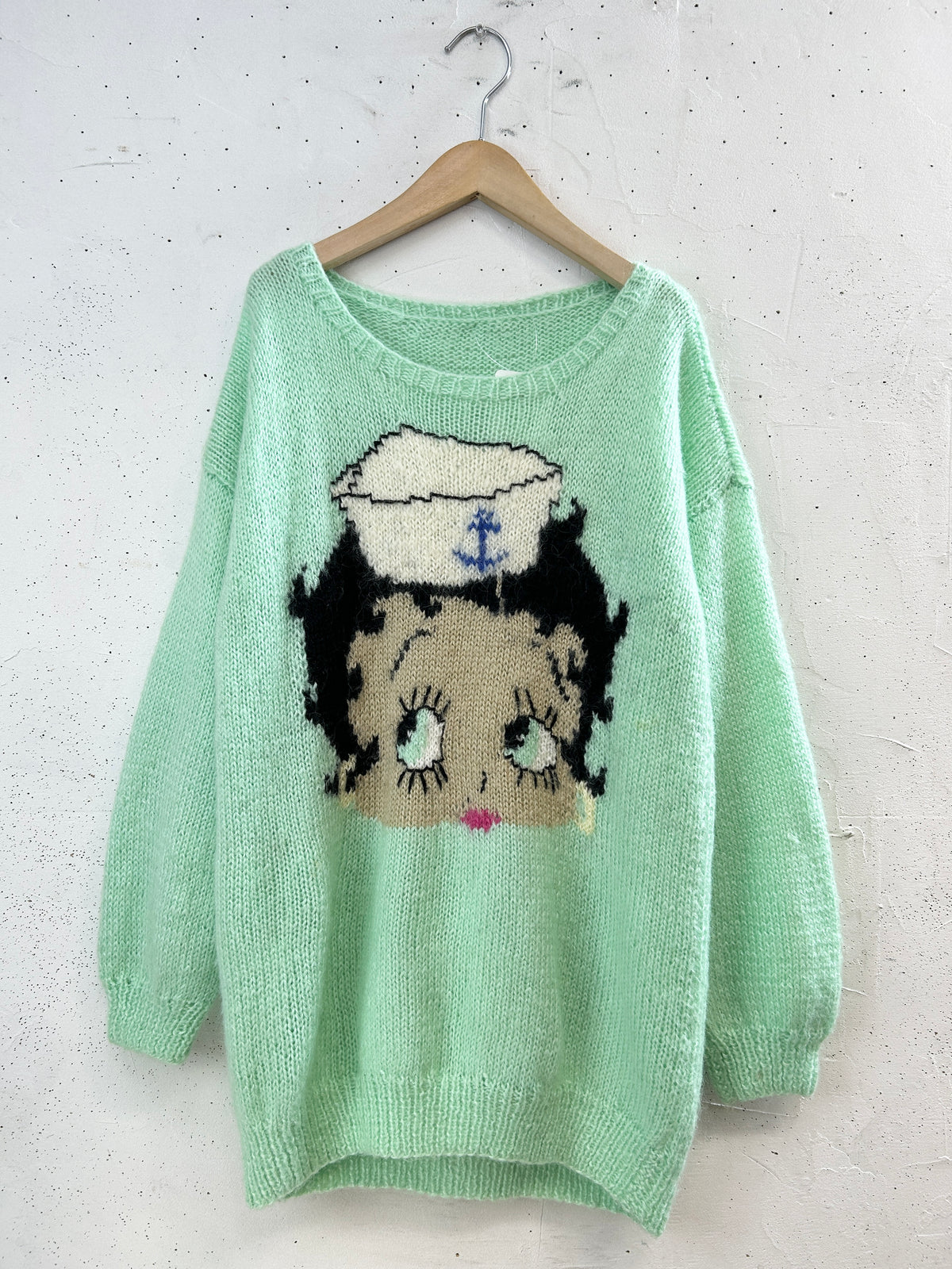 Vintage Hand Knit Sweater 〜BETTY BOOP〜 [J34082]