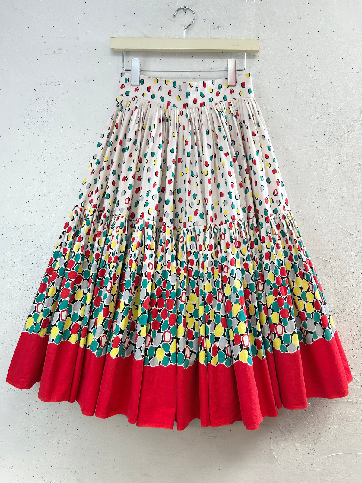 '50s Vintage End Pattern Skirt [J34113]