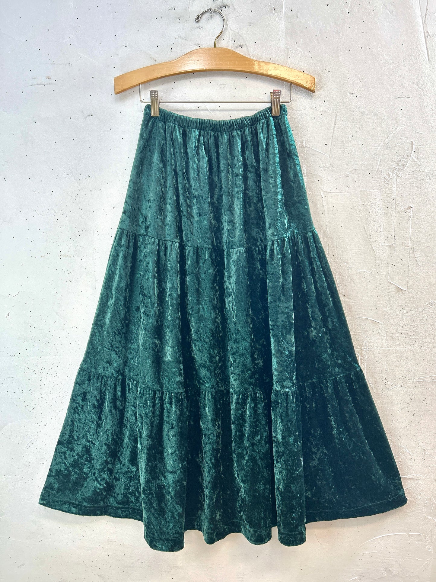 Vintage Velours Tiered Skirt  [J30646]