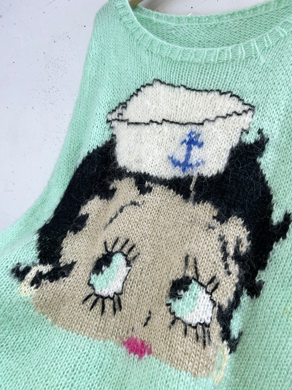 Vintage Hand Knit Sweater 〜BETTY BOOP〜 [J34082]