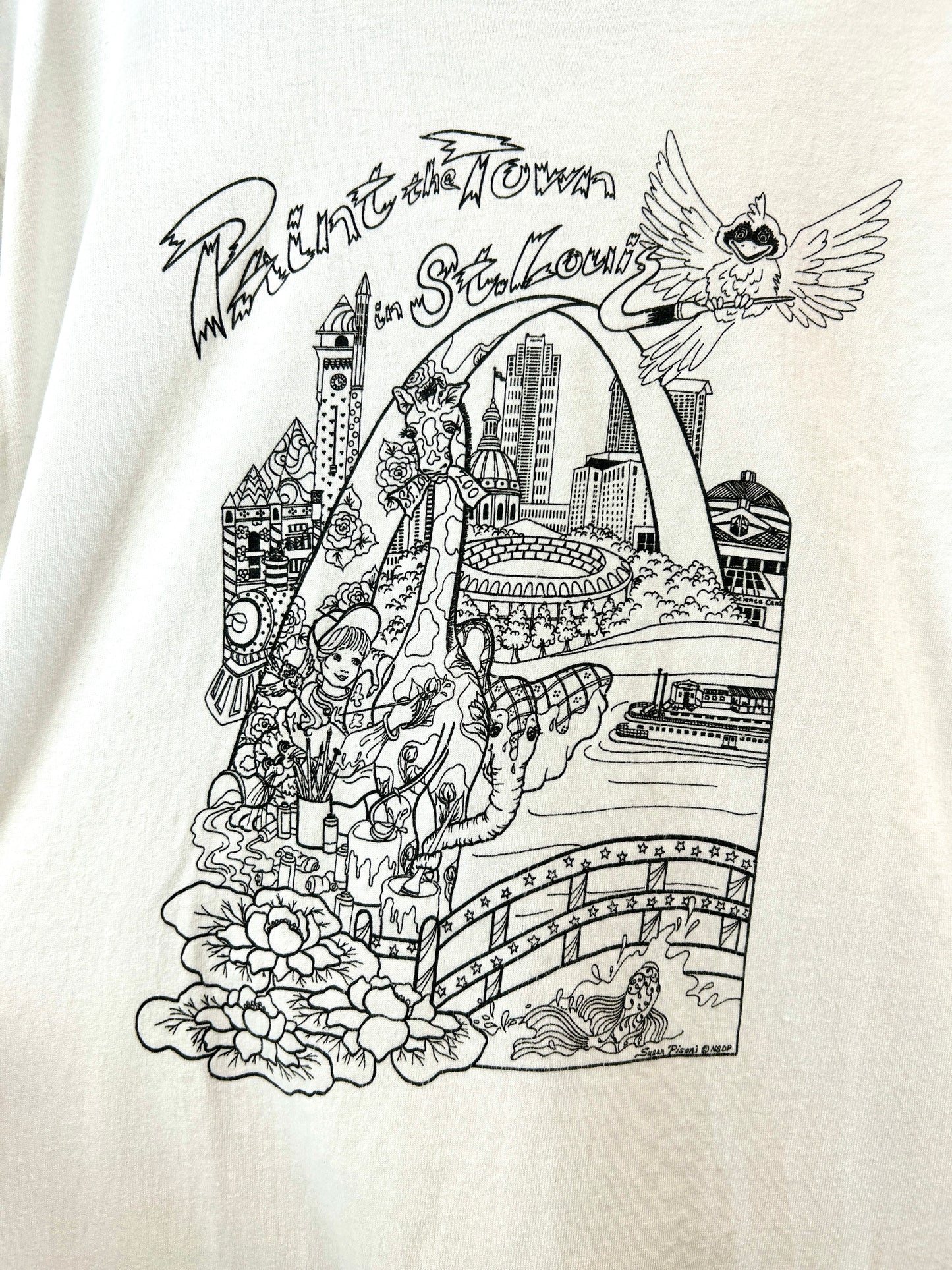 '90s Vintage T-Shirt MADE IN USA  [F32864]