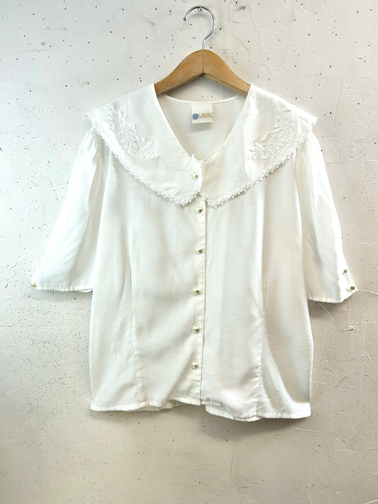 Vintage White Blouse [D32214]