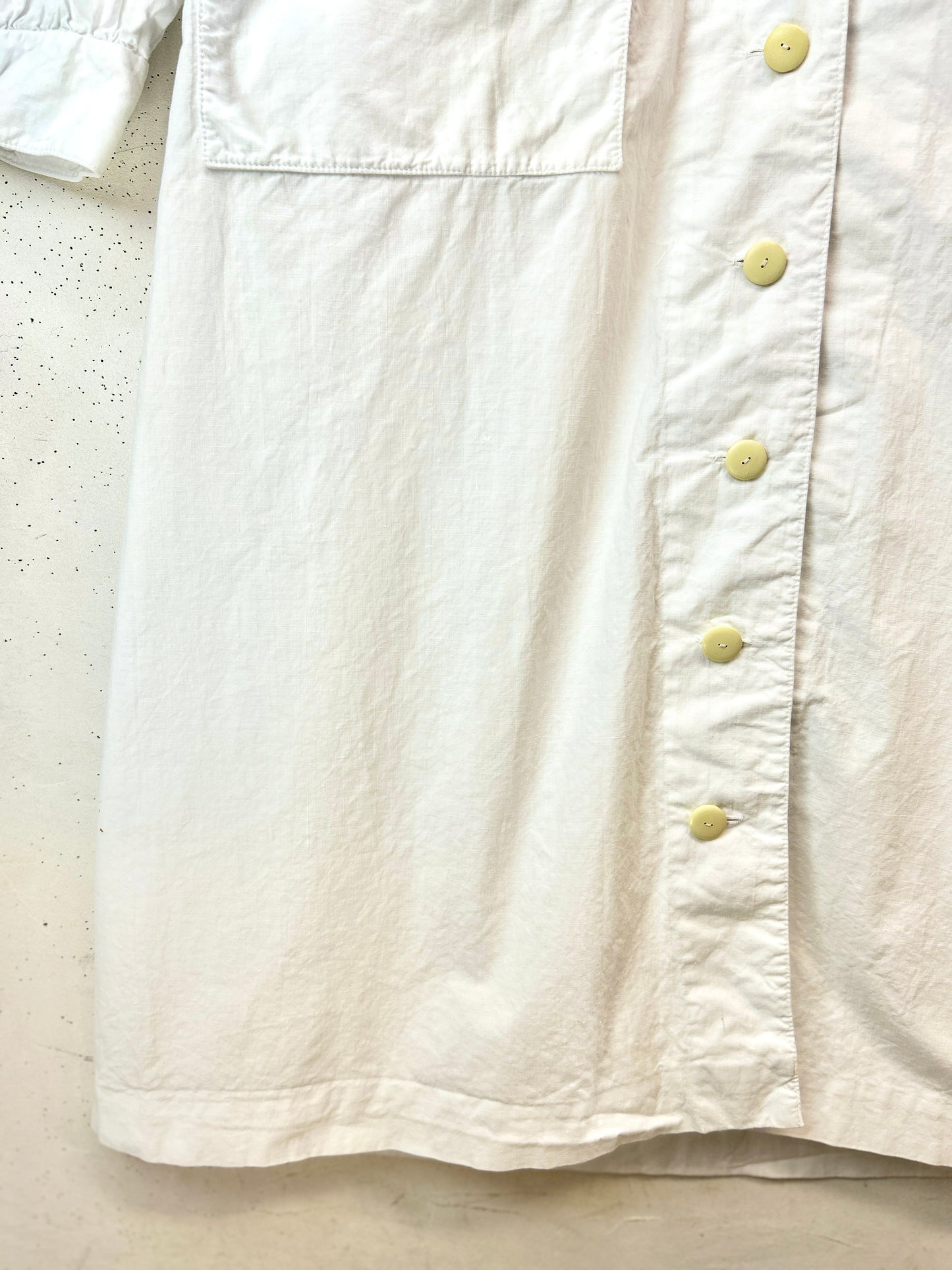 ’50s Vintage White Work Coat  [J30609]
