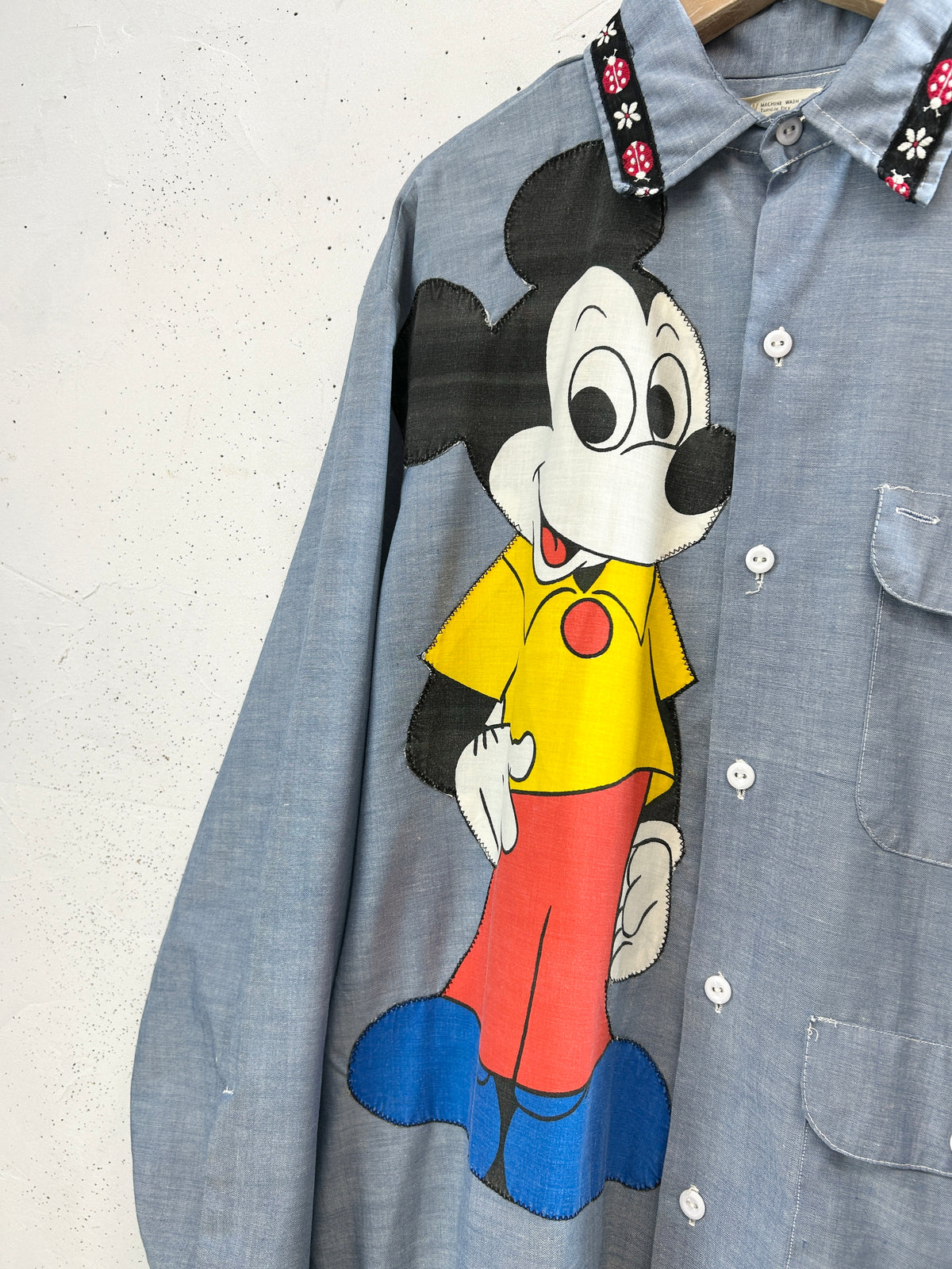 '70s Vintage Chambray Shirt 〜Mickey BIG MAC〜 [I33934]