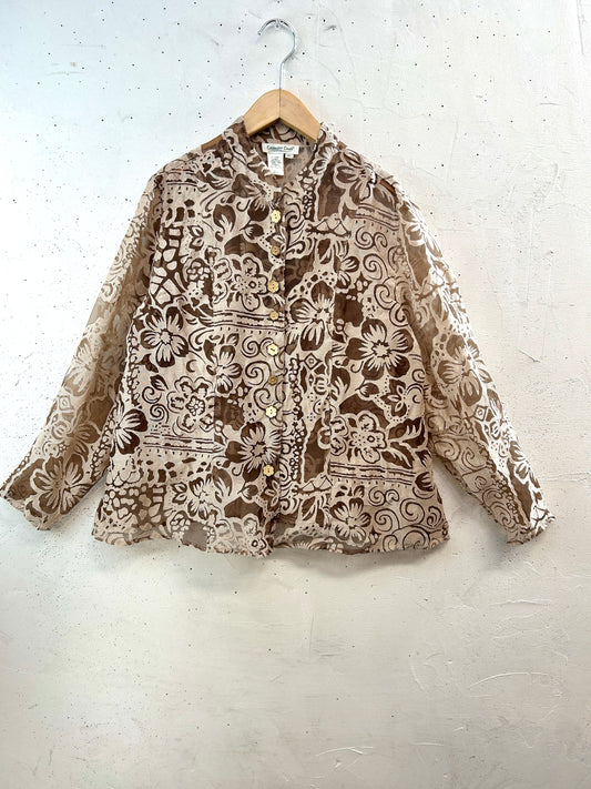 Vintage Sheer Shirt Jacket [D32208]
