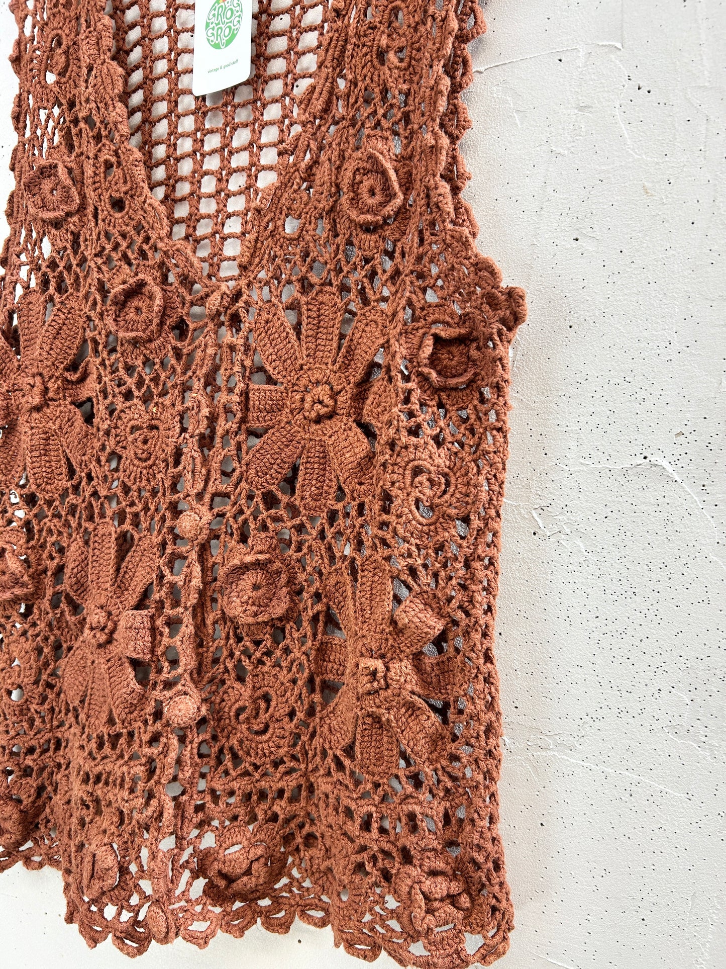Vintage Crochet Vest [H33488]
