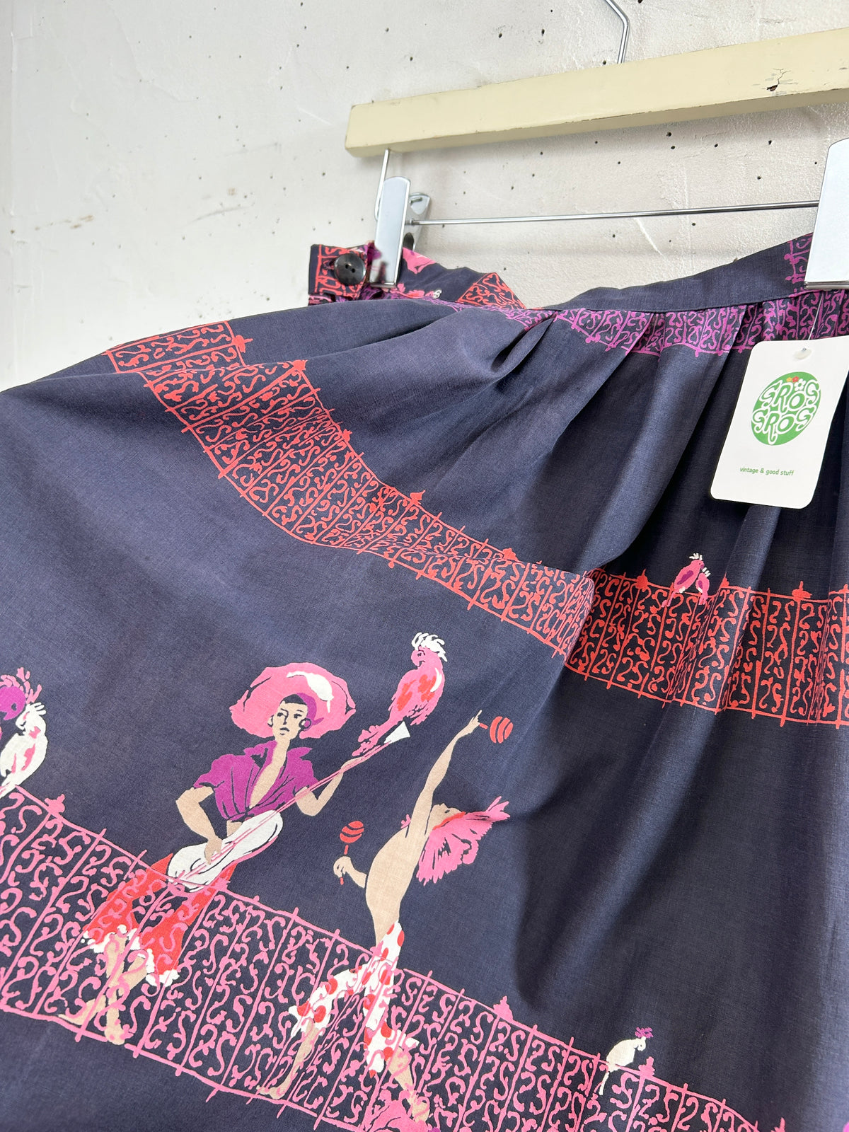 '50s Vintage End Pattern Skirt [J34112]