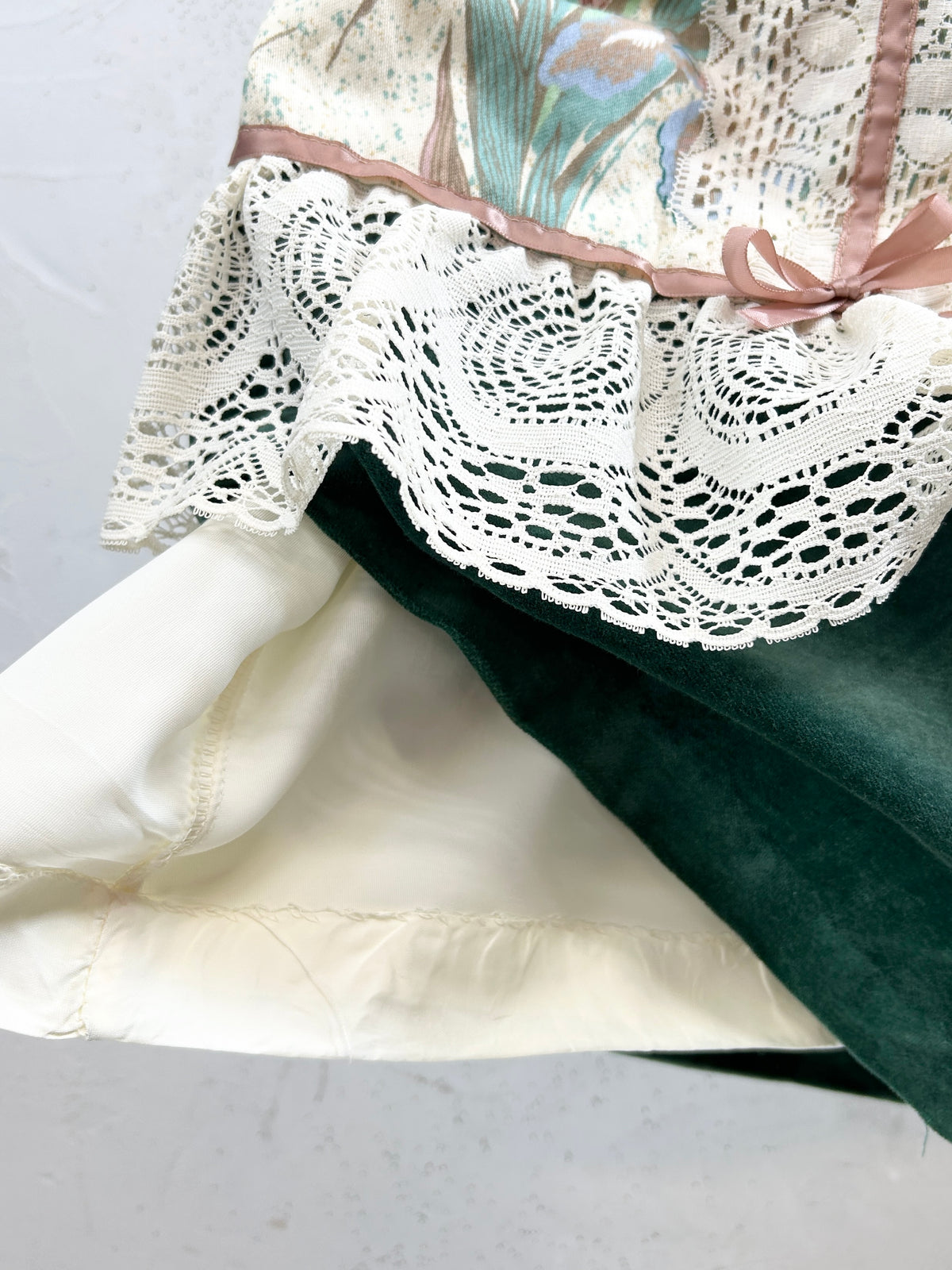 '70s Vintage Patchwork Skirt [I33832]