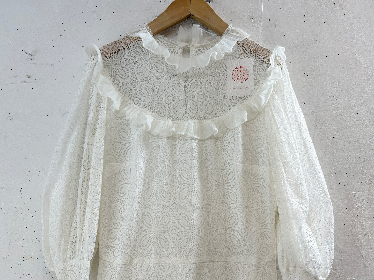 Vintage White Lace Dress [K30815]