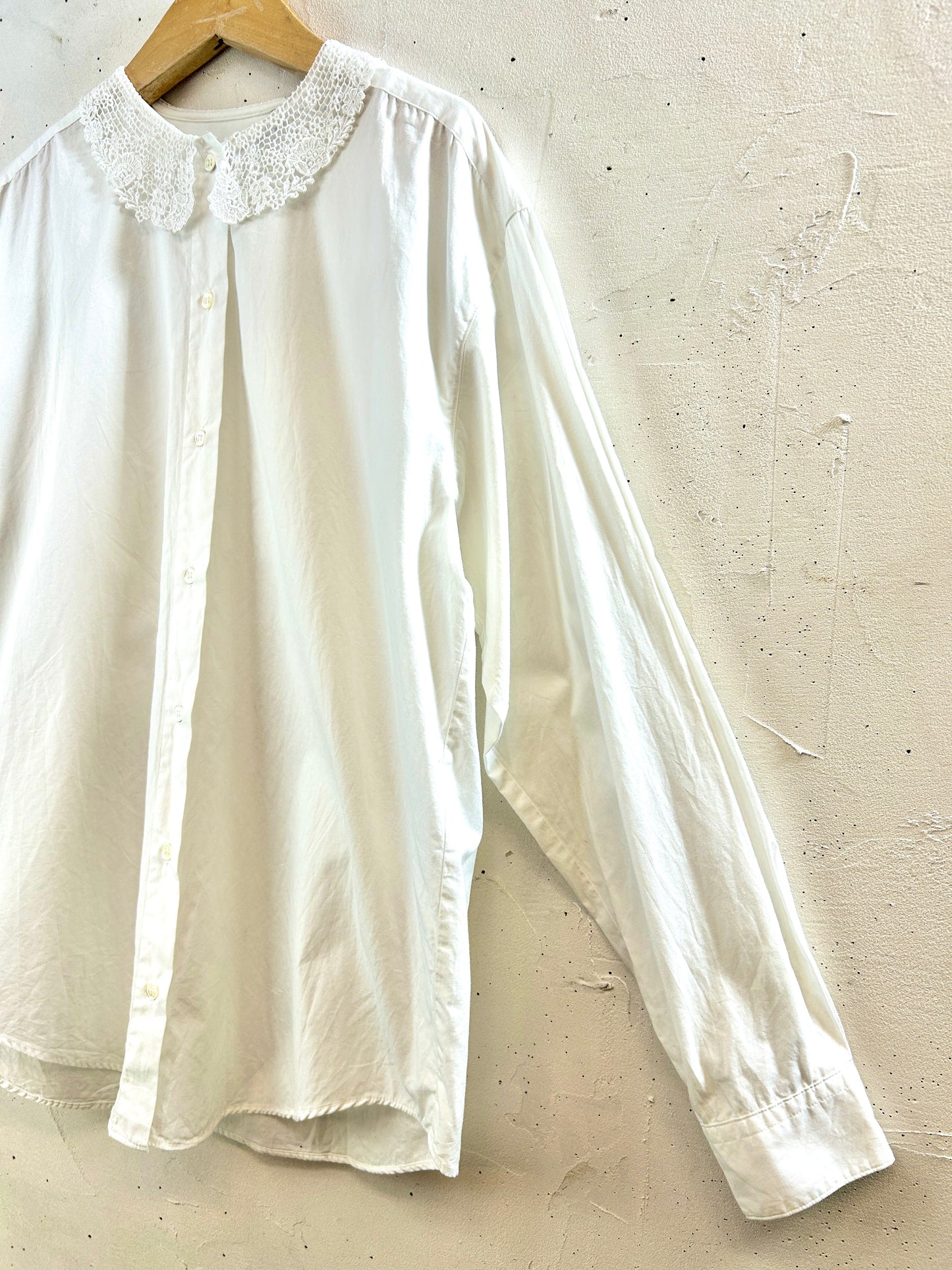 Vintage White cotton Blouse [G30967]