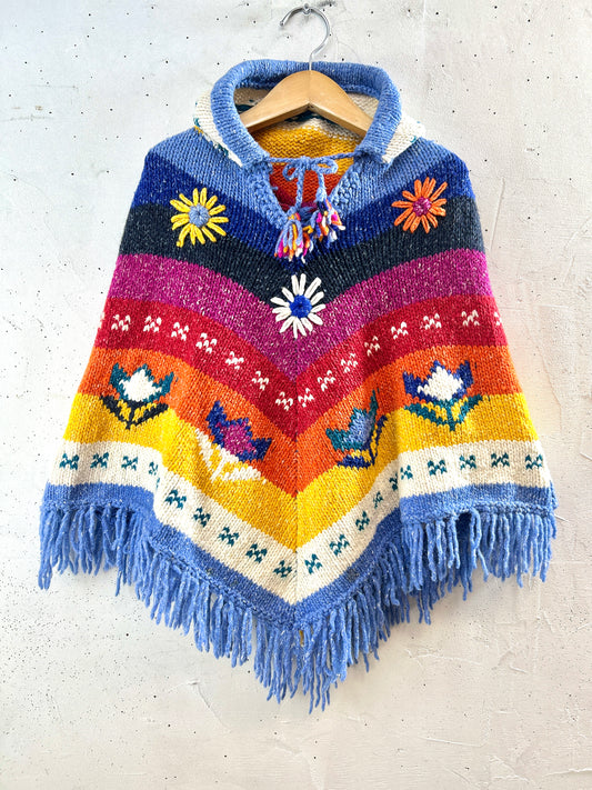 Vintage Knit Poncho [K30734]
