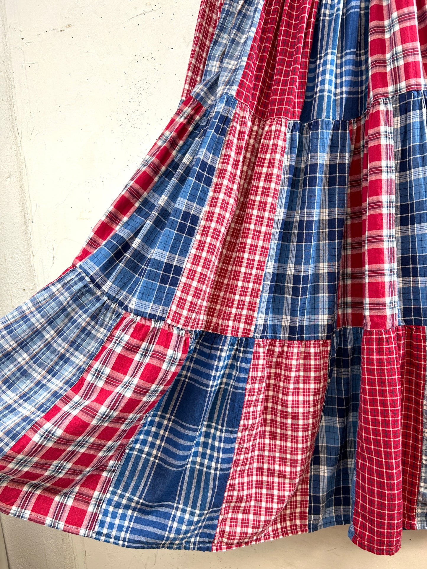 Vintage Patchwork Tiered Skirt [H33537]