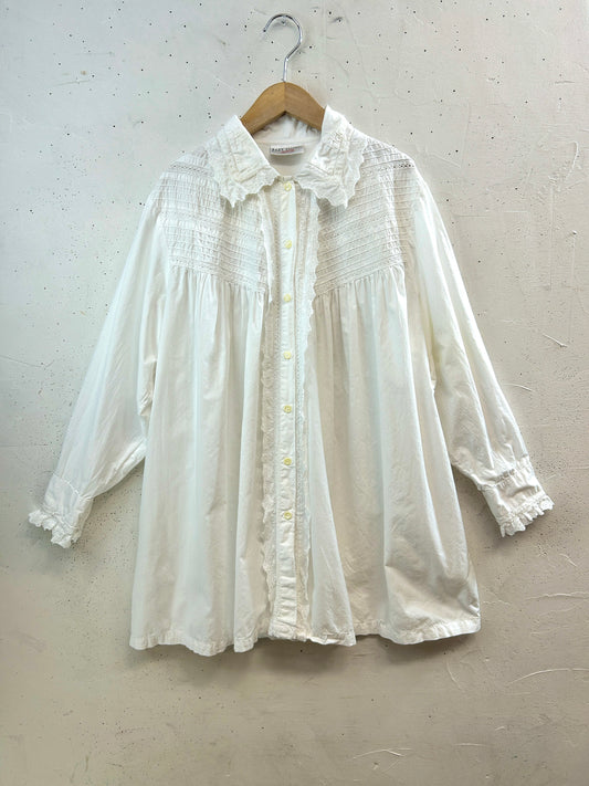 Vintage White Blouse [D32381]