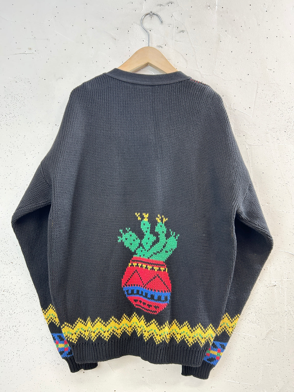 Vintage Cotton Knit Cardigan 〜MADE IN USA〜 [J34215]