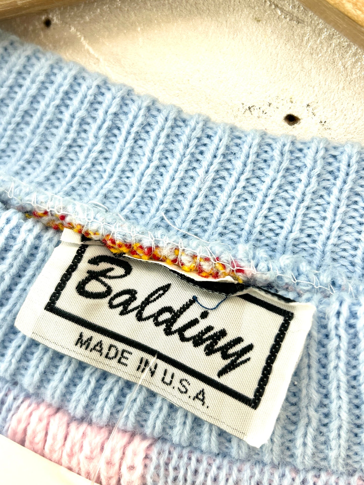 Vintage Fancy Knit Sweater 〜MADE IN USA〜 [K30790]