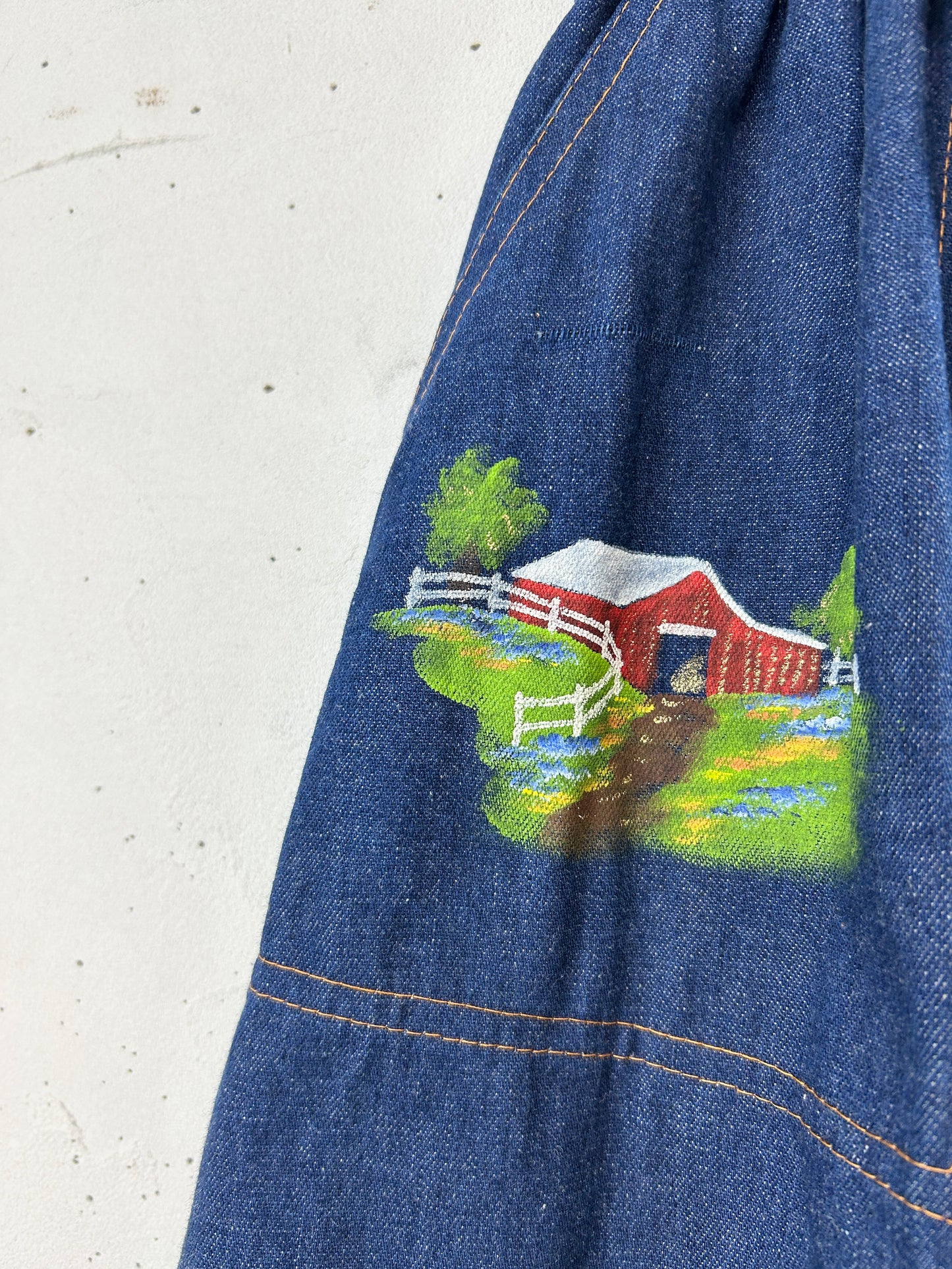 Vintage Wrap Skirt '70s Paint [H30811]