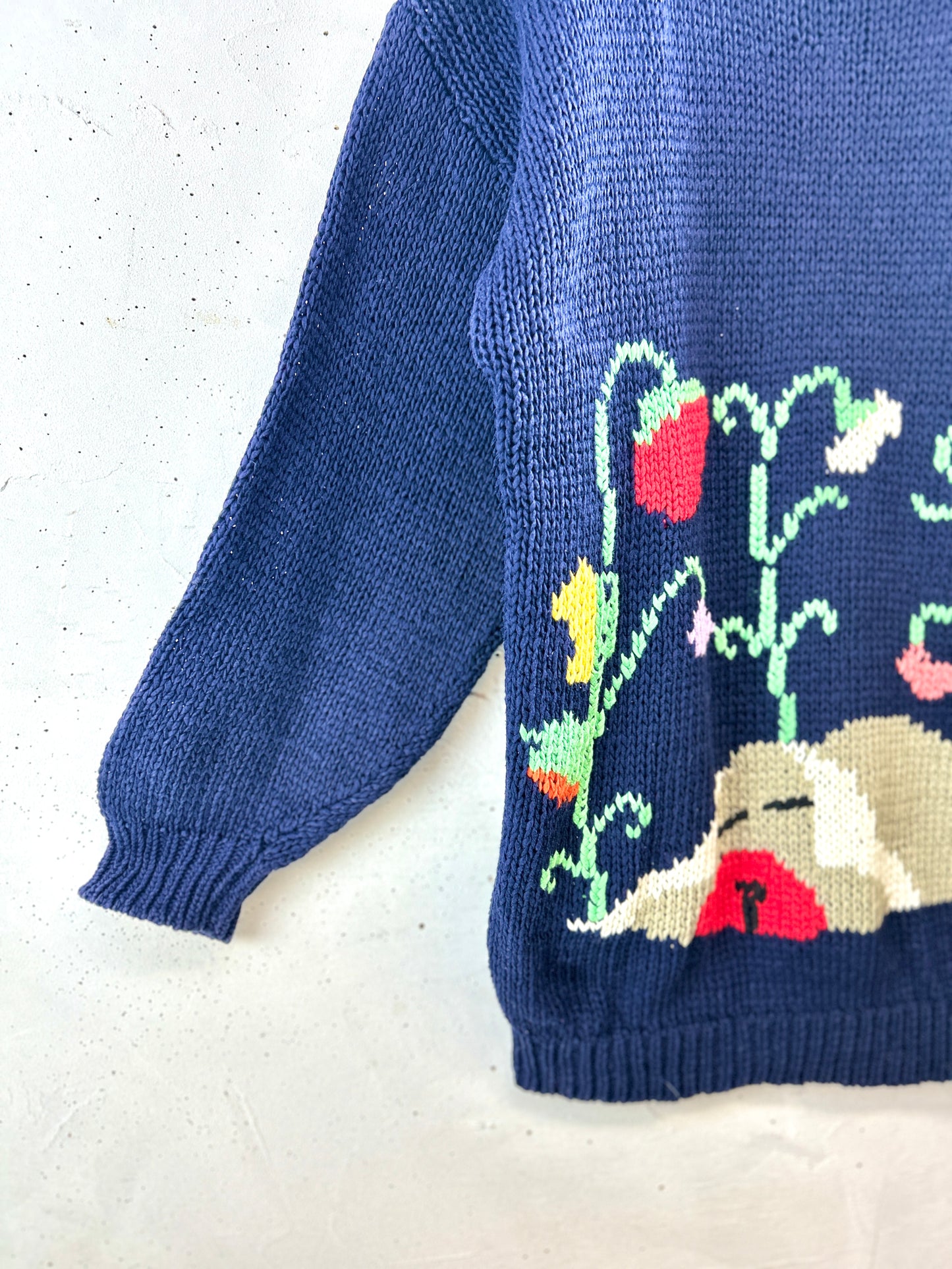 Vintage Cotton Hand Knit Sweater [J30667]