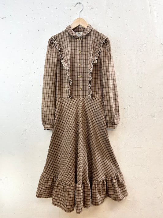 Vintage Check Dress [I30195]