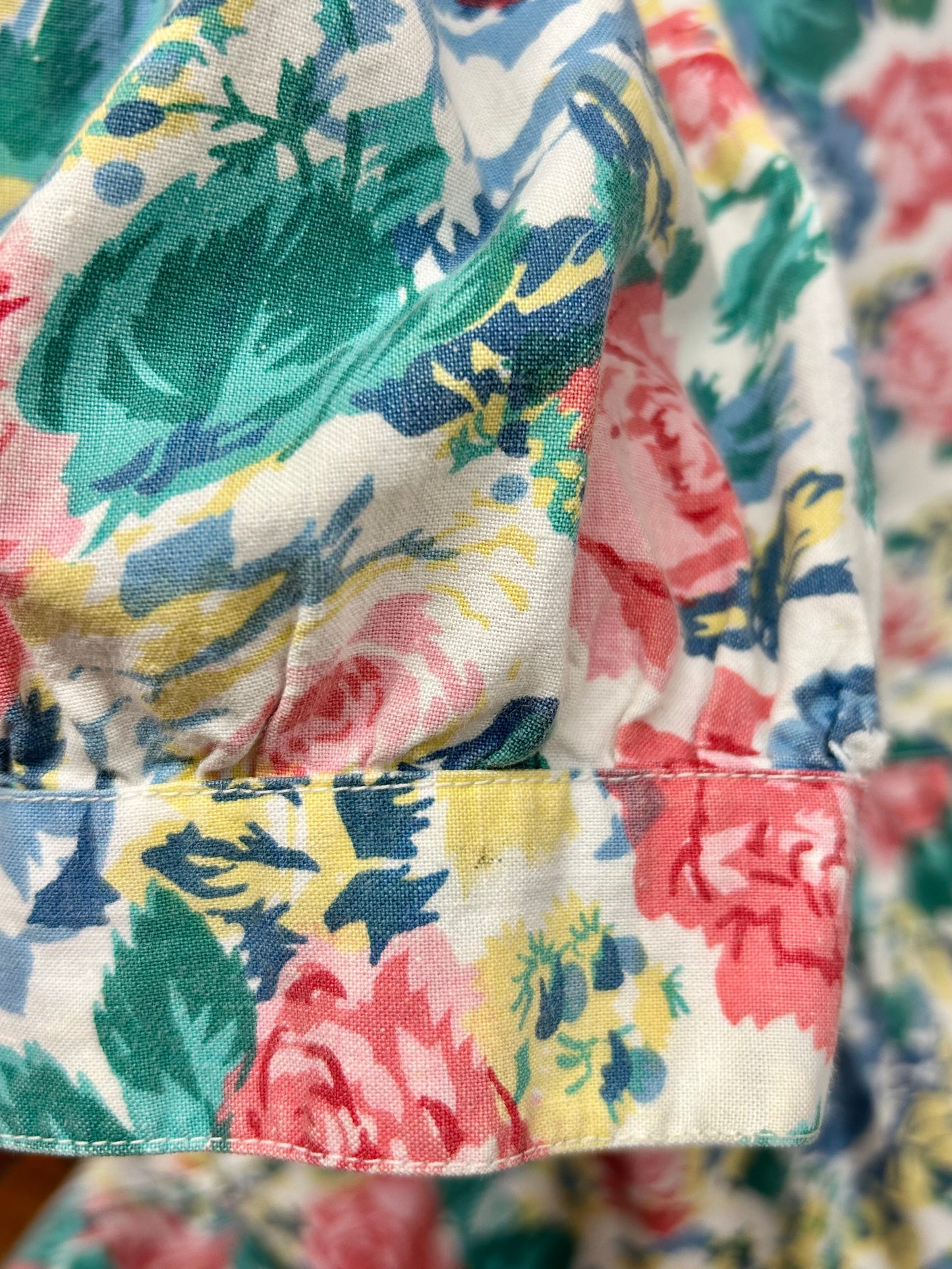 Vintage Indian Cotton Flower Dress [G30668]