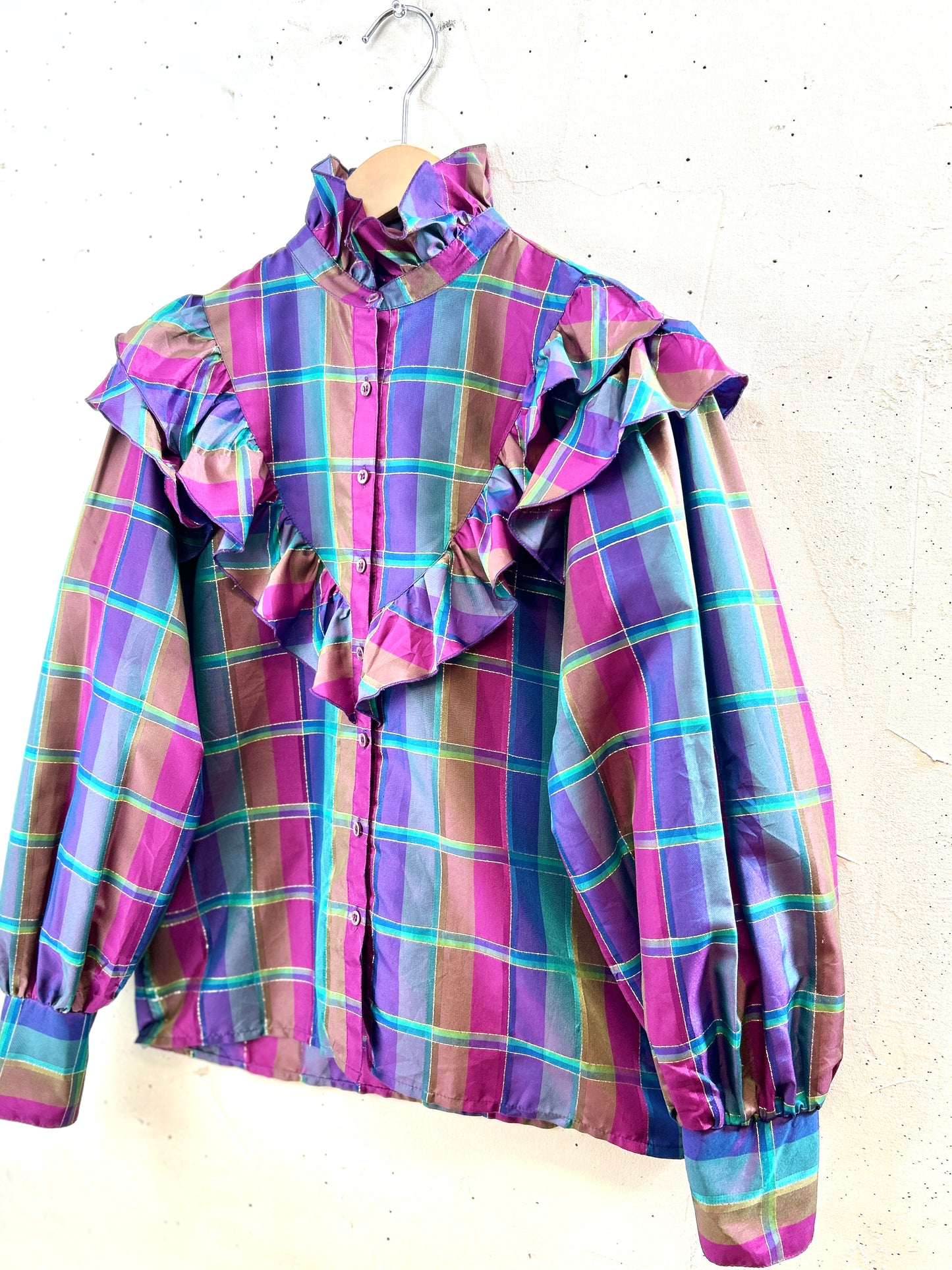’70s Vintage Plaid Shirt [H30942]