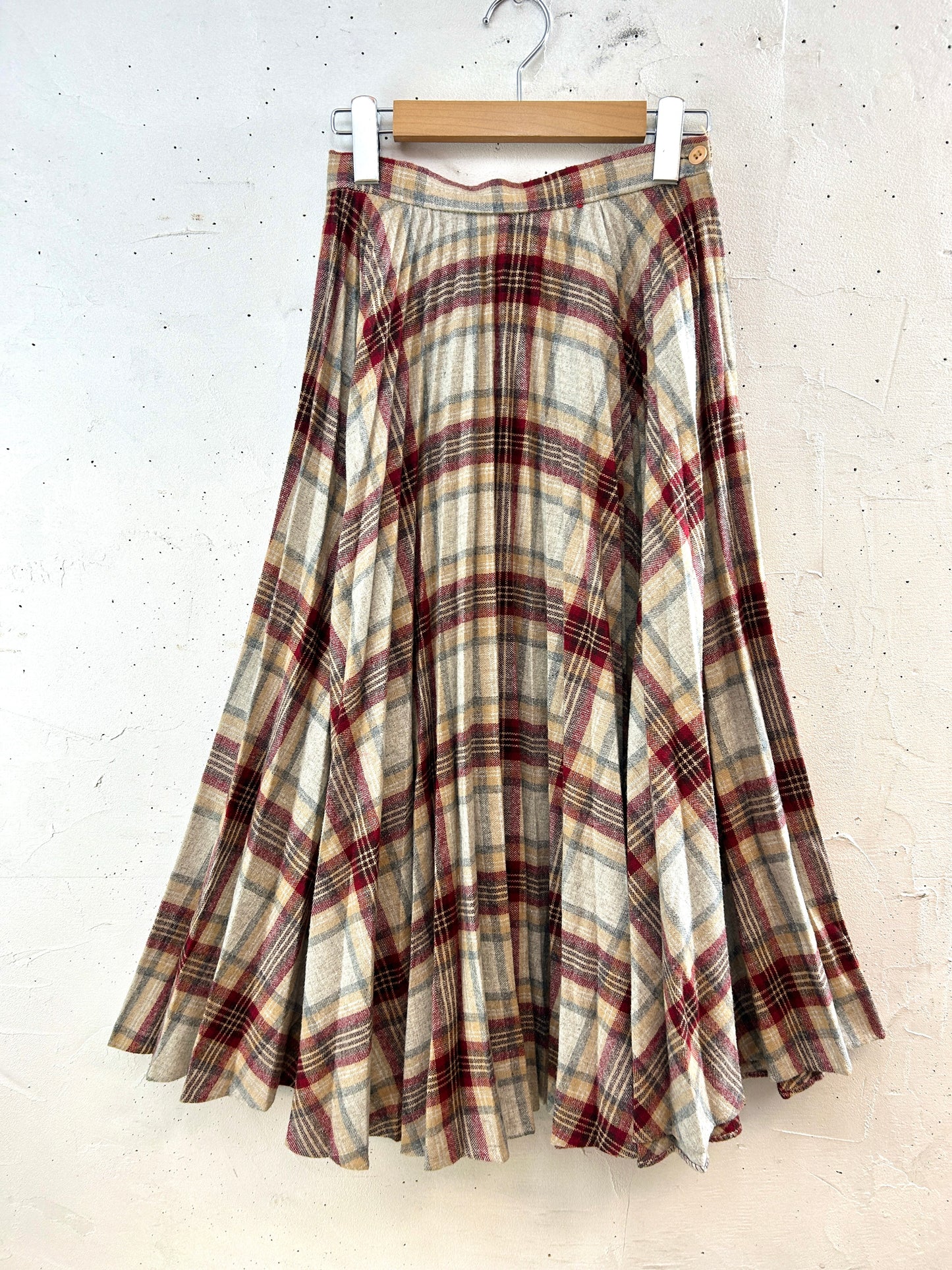 Vintage Wool Pleats Skirt [J30517]