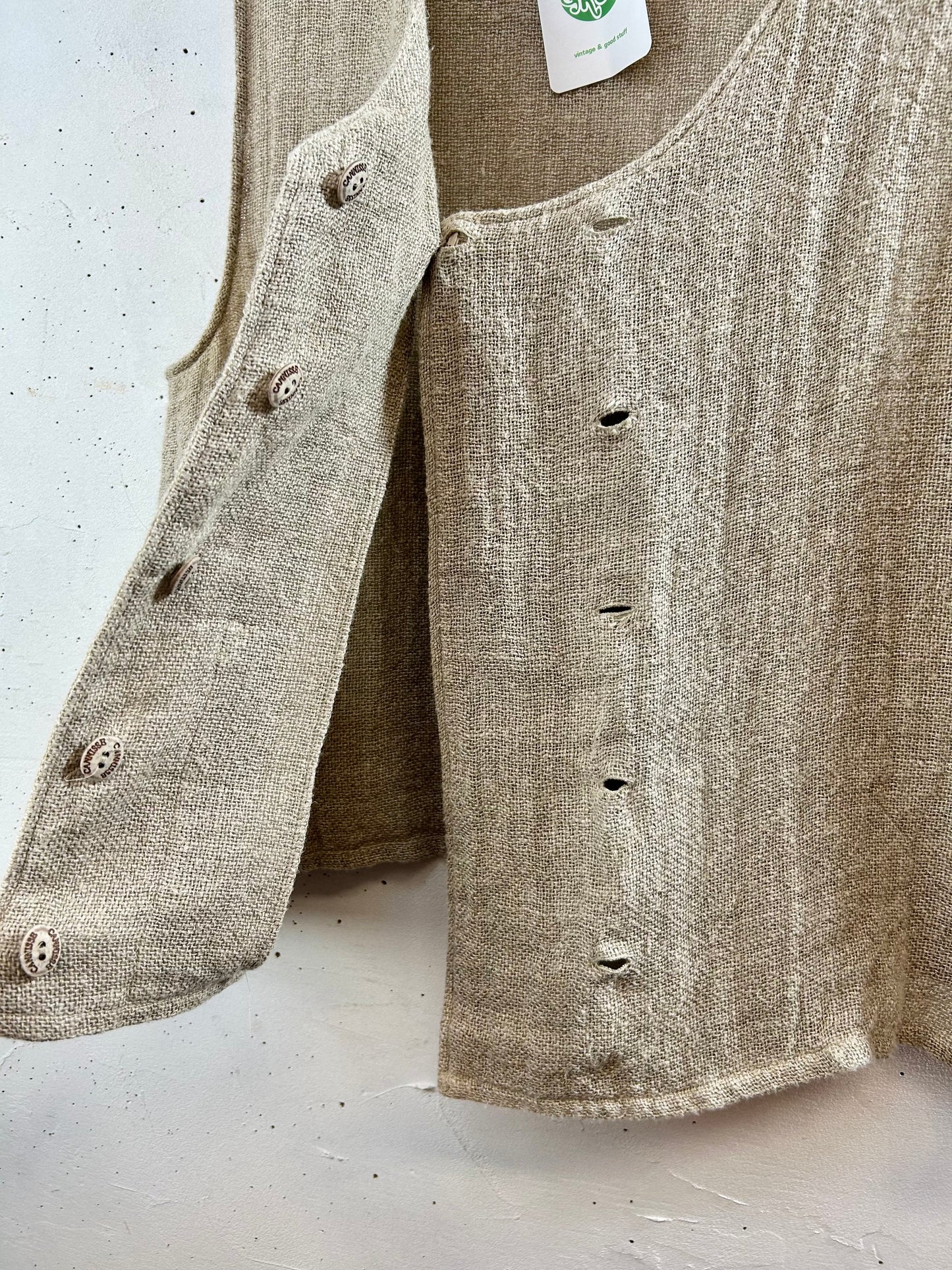 Vintage Linen Vest [G30754]