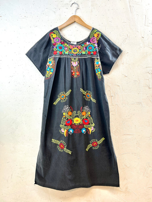 Vintage Mexican Embroiled Dress [H30819]