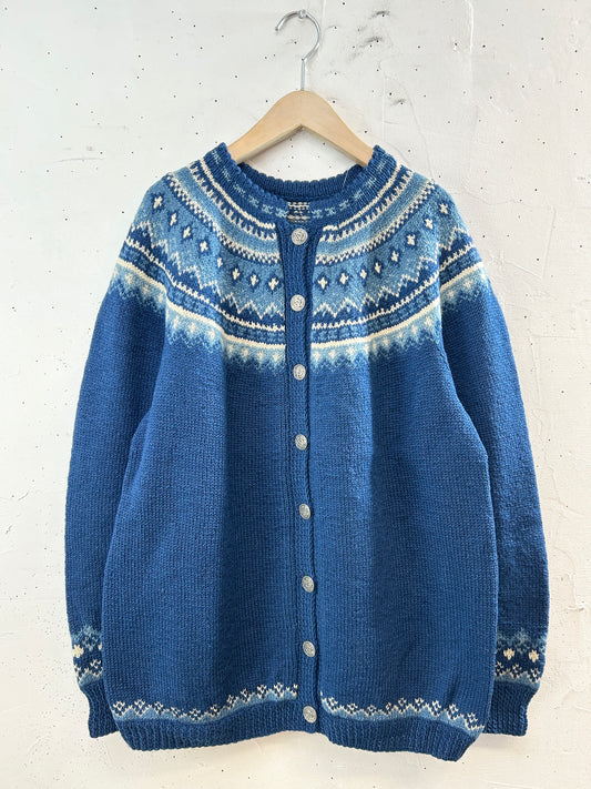 Vintage Nordic Knit Cardigan [A29330]