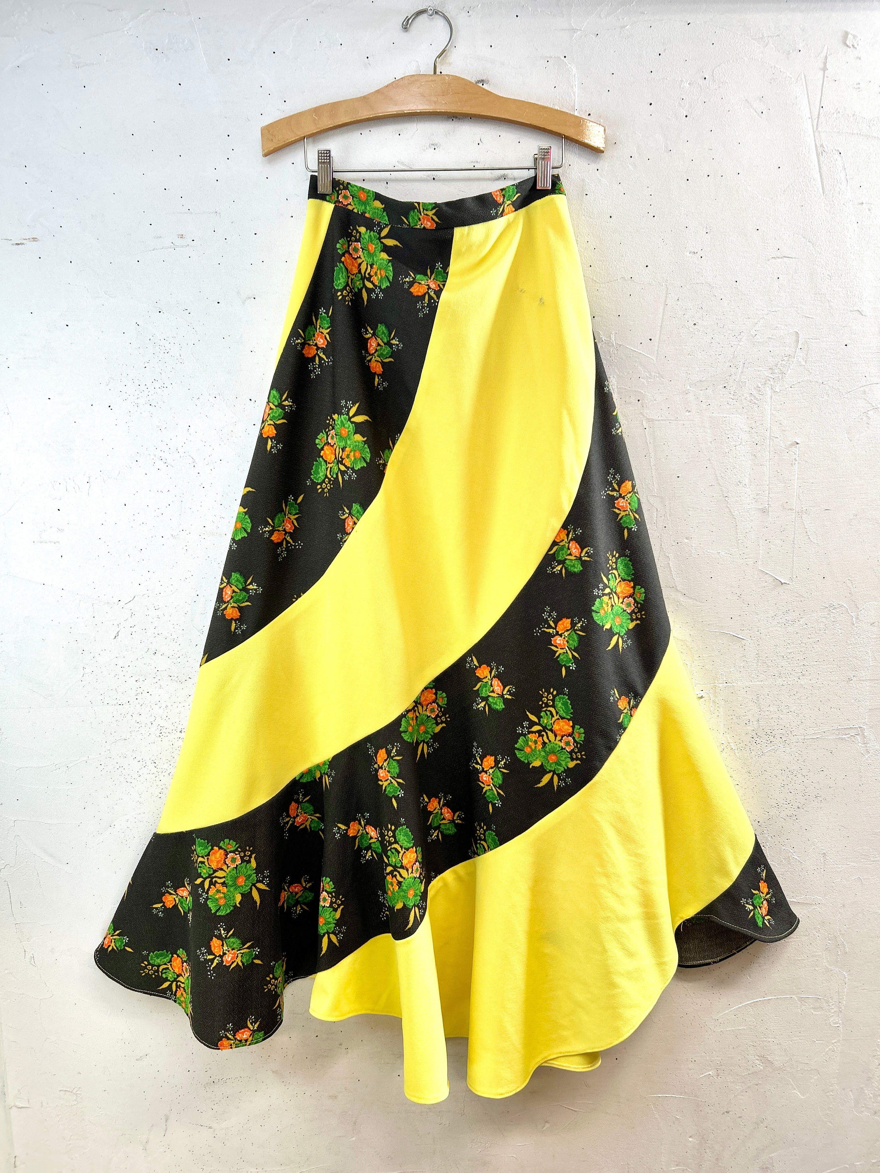 70sVintage Escargot Patchwork Skirt [G32919] – GROGGROG