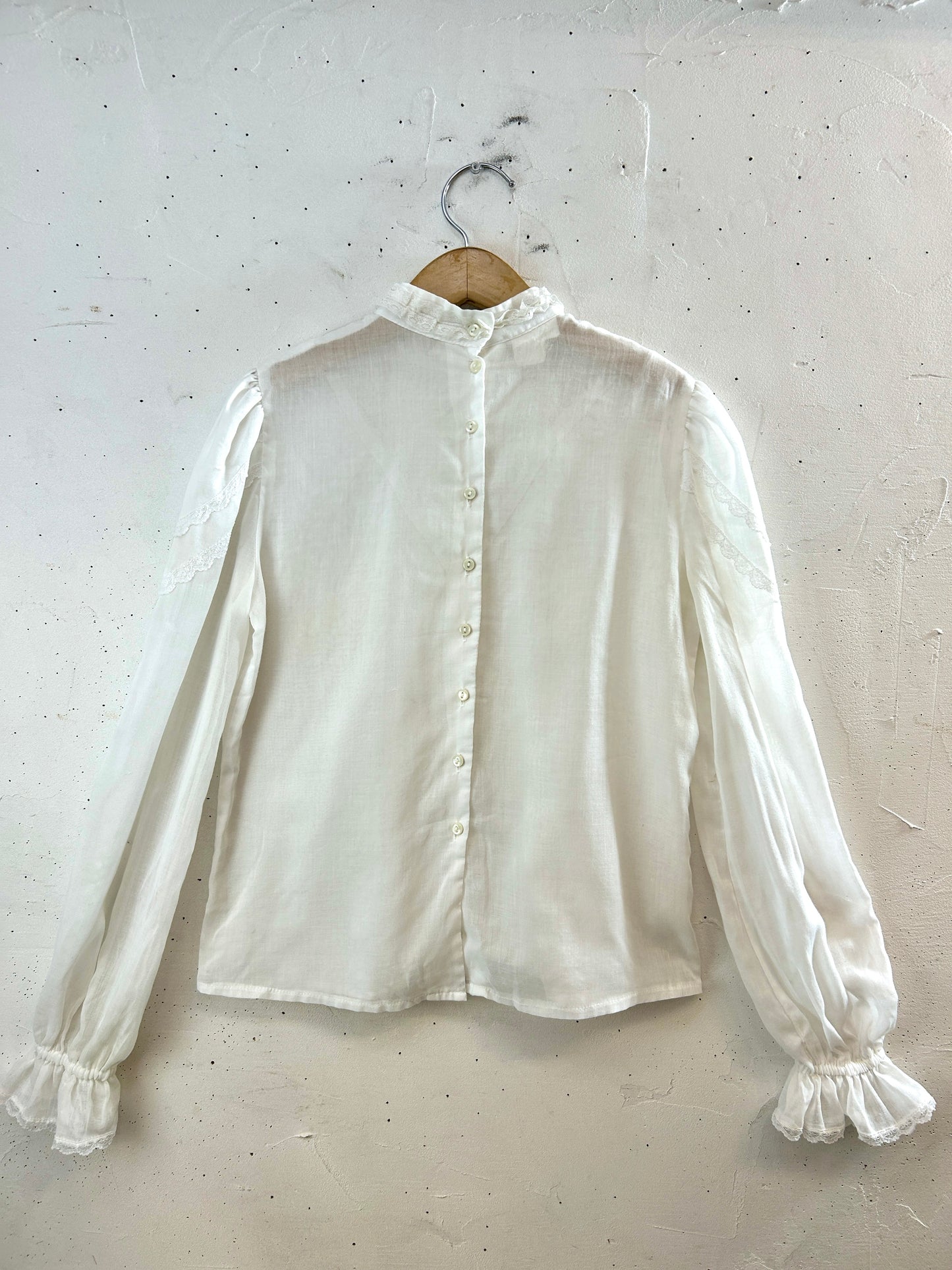 '70sVintage White Blouse 〜GUNNIES〜 [I30321]