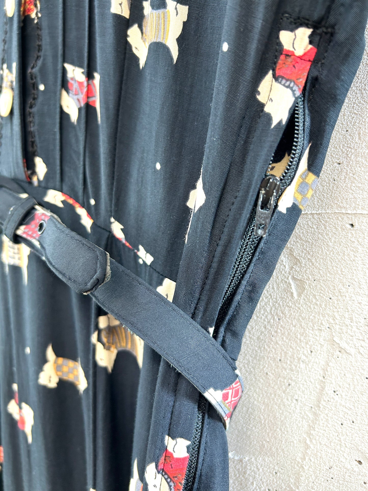 Vintage Rayon Dress 〜E.D.MICHAELS〜 MADE IN USA [F32882]