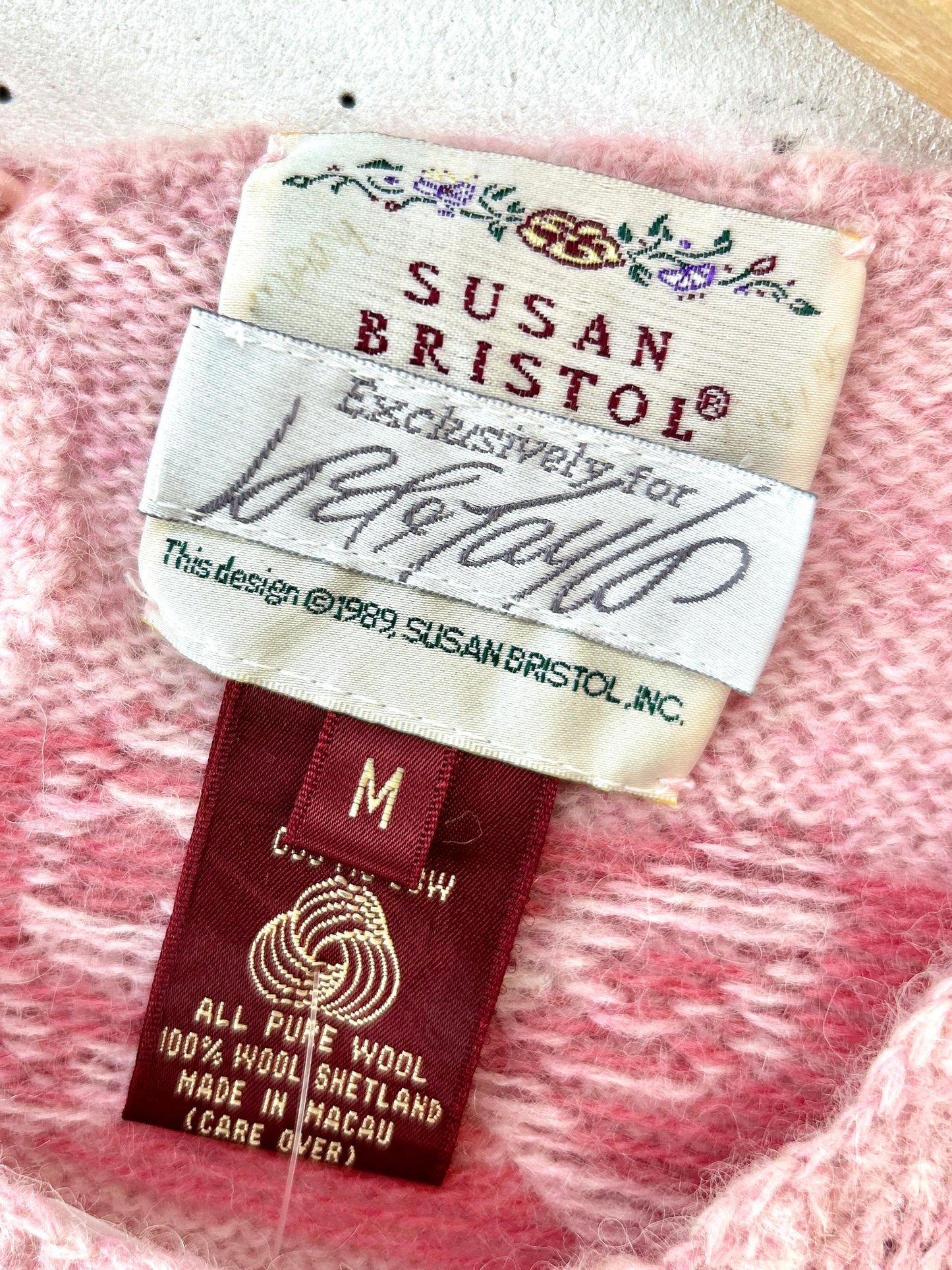 '80sVintage Hand Knit Sweater 〜SUSAN BRISTOL〜 [J30488]