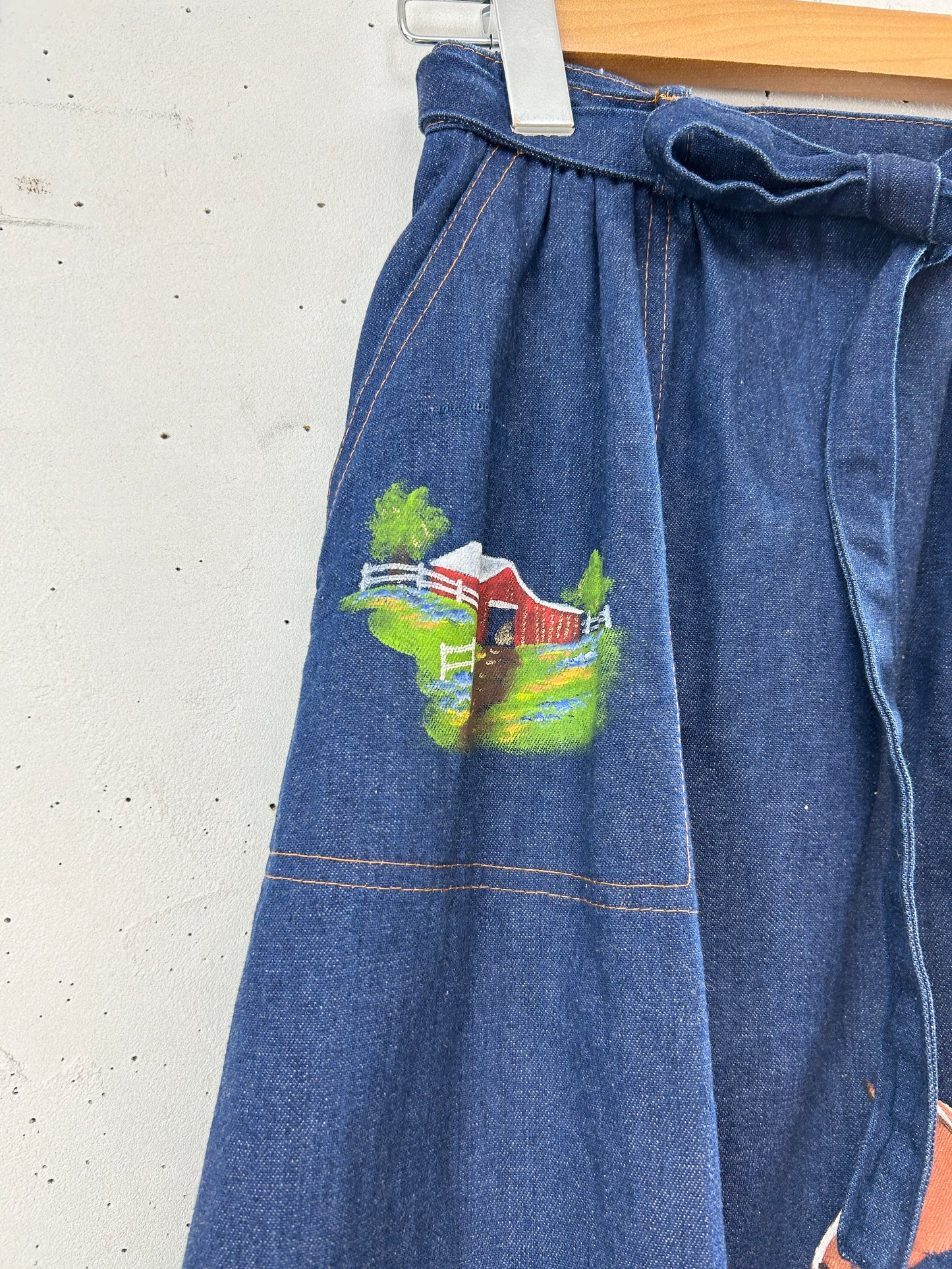 Vintage Wrap Skirt '70s Paint [H30811]