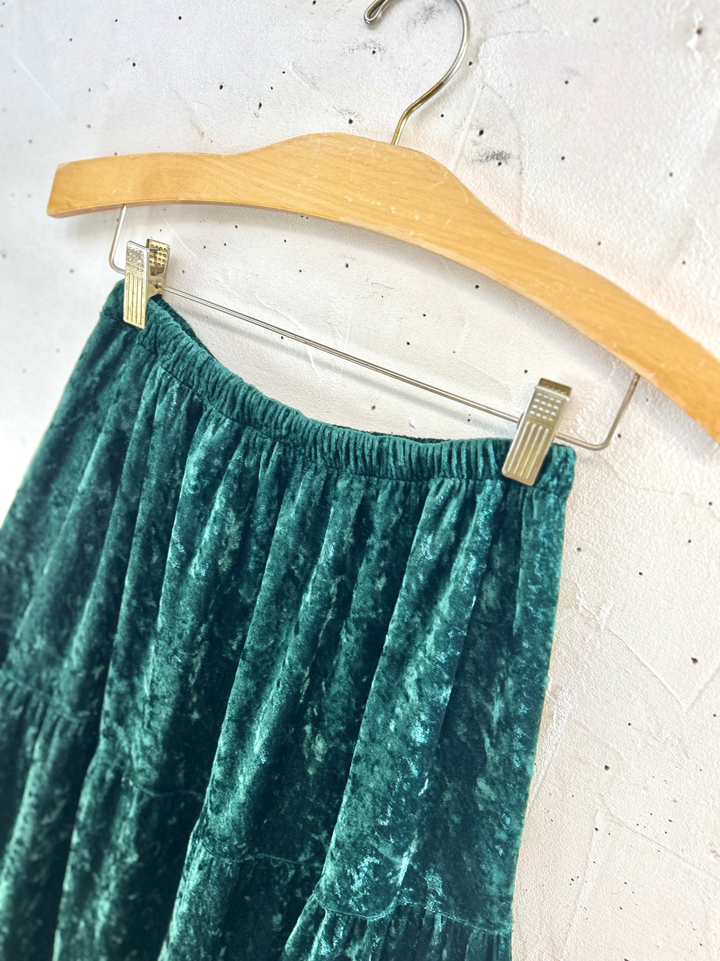 Vintage Velours Tiered Skirt  [J30646]