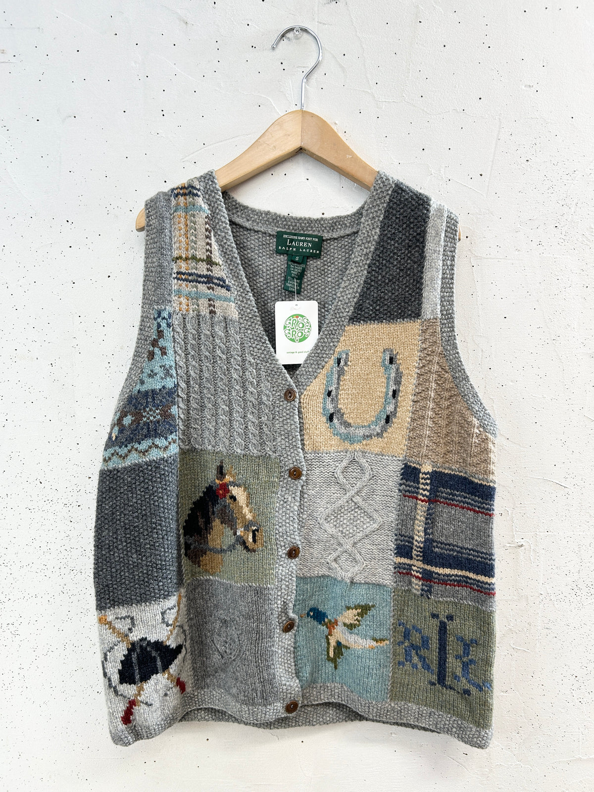 Vintage Knit Vest 〜Ralph Lauren〜  [J34340]