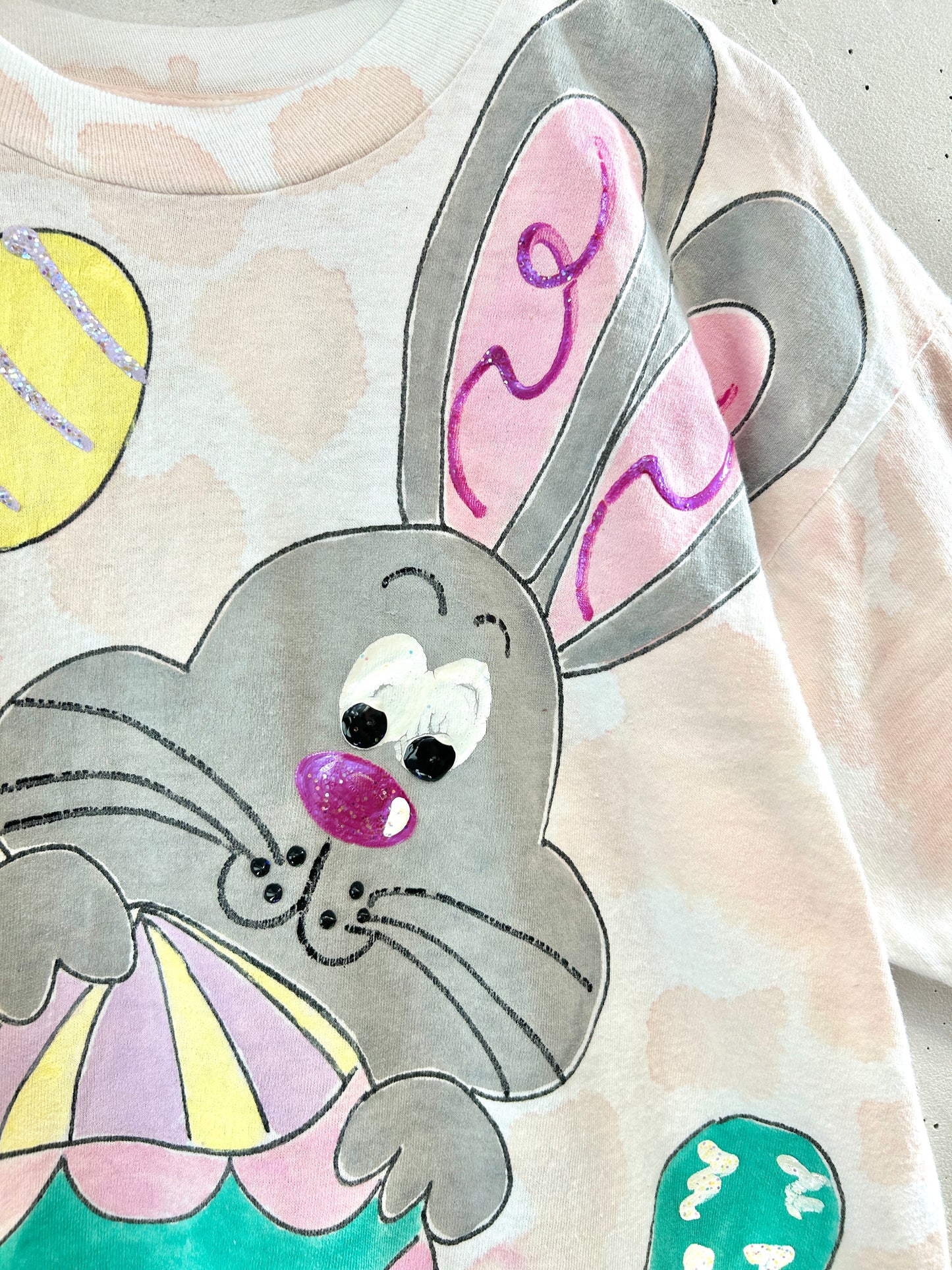 Vintage Hand Painted T-Shirt 〜FRUIT OF THE LOOM 〜 MADE IN USA [E32440]