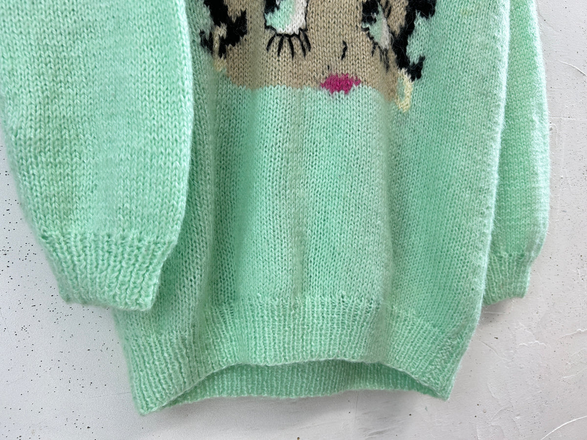 Vintage Hand Knit Sweater 〜BETTY BOOP〜 [J34082]