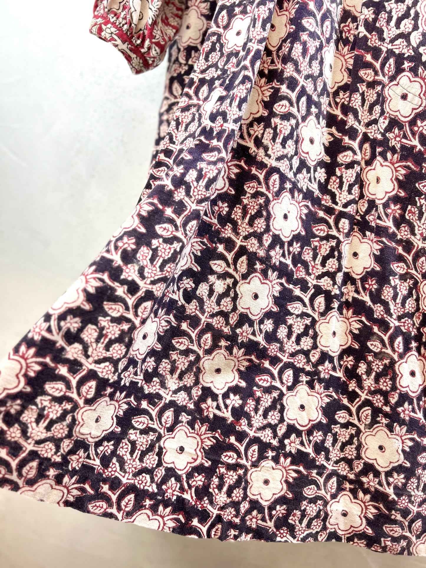 Vintage Block Print Dress [K30712]