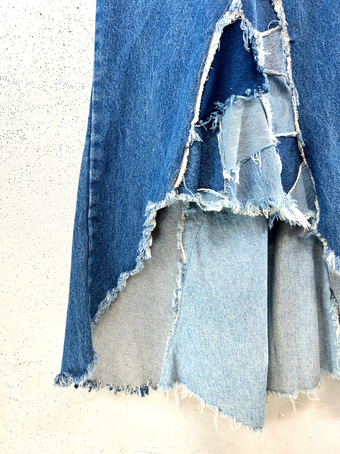 Vintage Denim Patchwork Skirt [F32635]