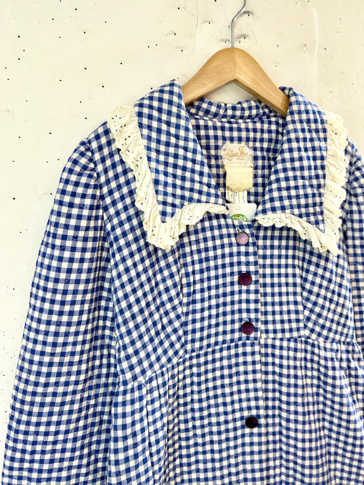'70sVintage Quilting Gown [L31158]