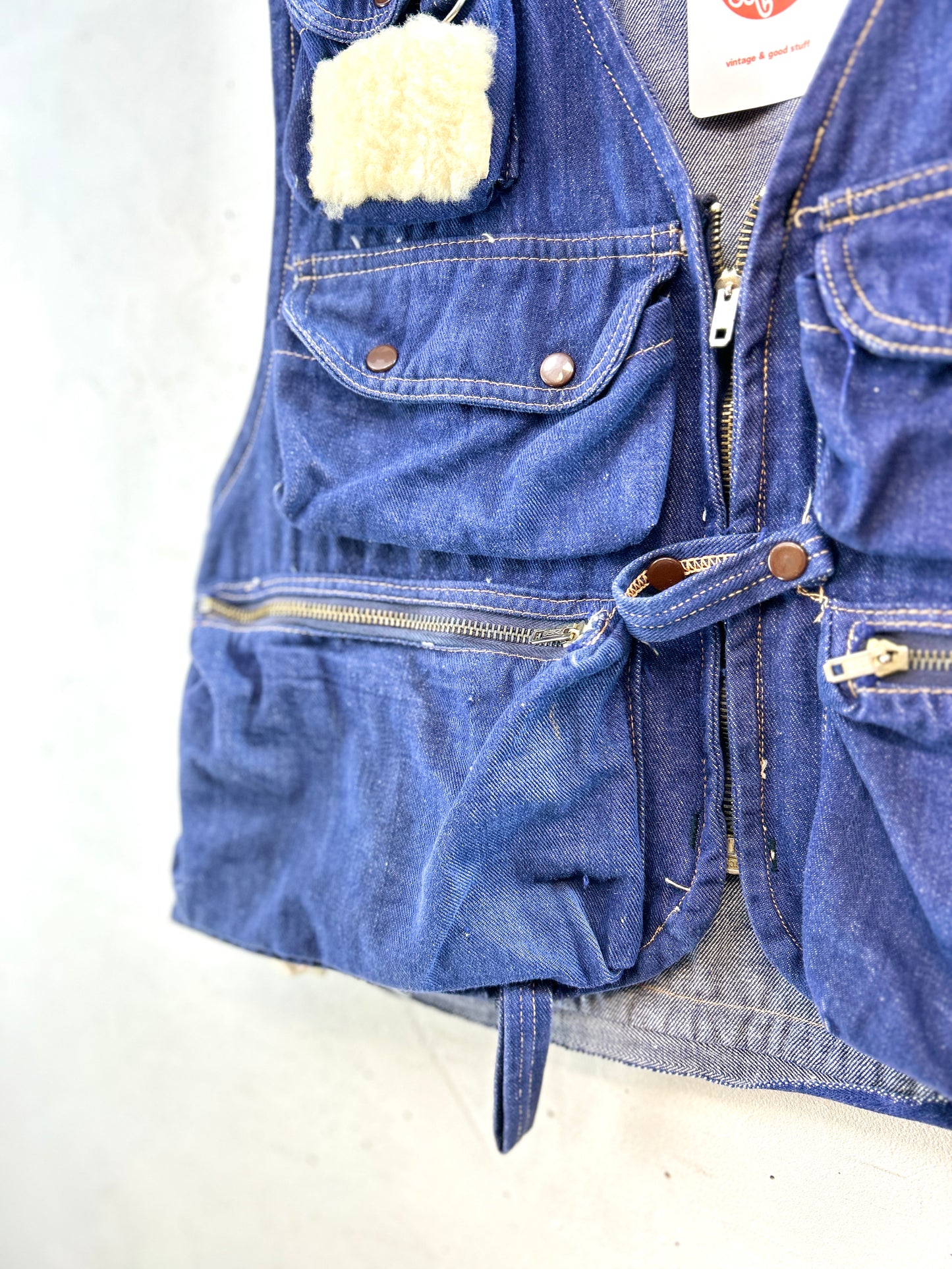 Vintage Denim Fishing Vest [K30742]
