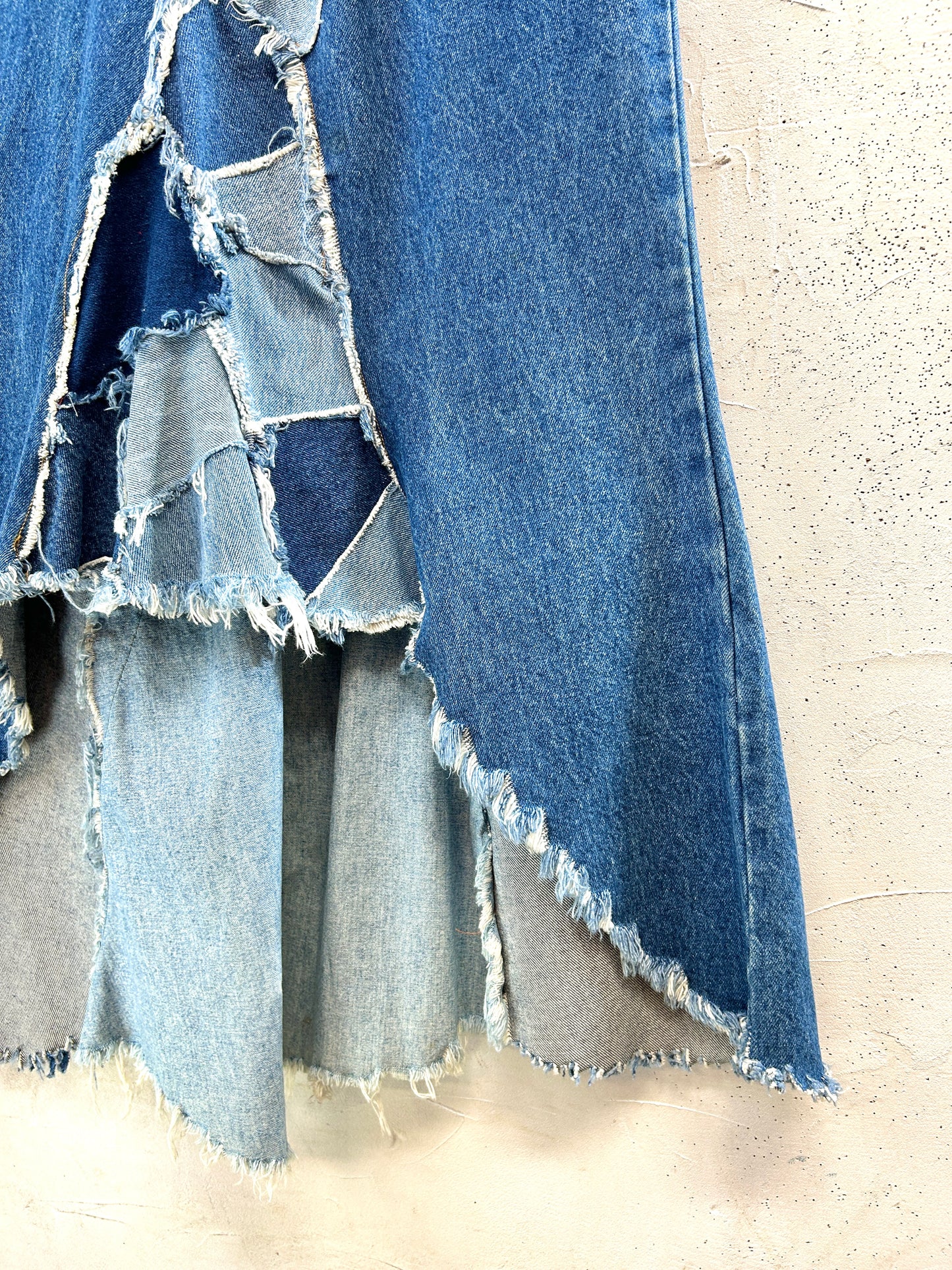 Vintage Denim Patchwork Skirt [F32635]