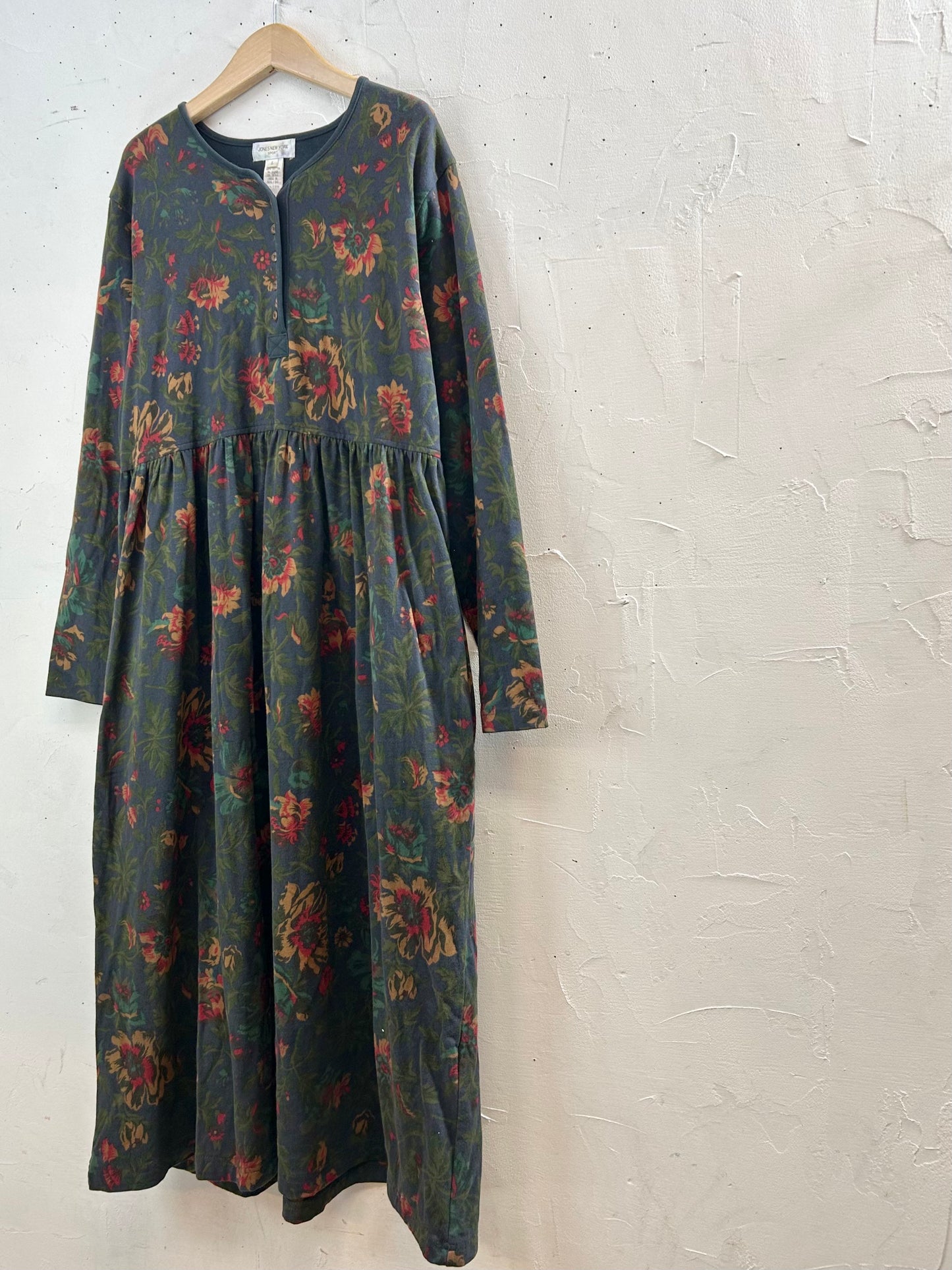 Vintage Flower Cotton Dress [L29216]